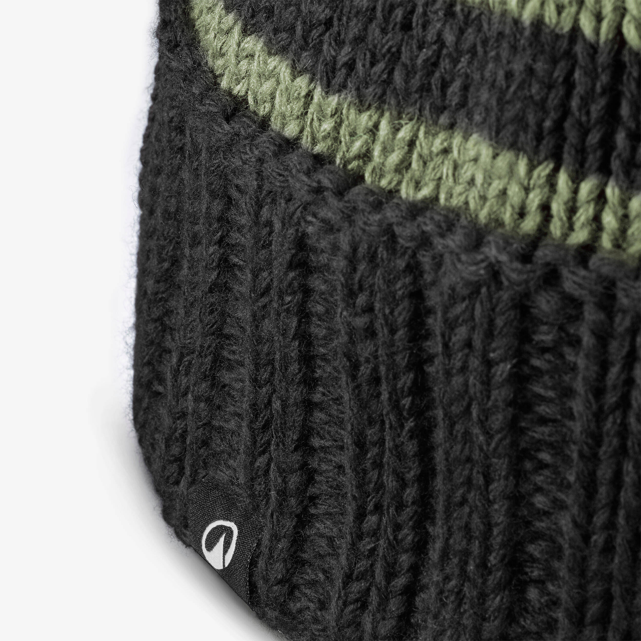 Adults' Bobble Beanie Hat GRAND NORD FR 500 - Black and Green -  2