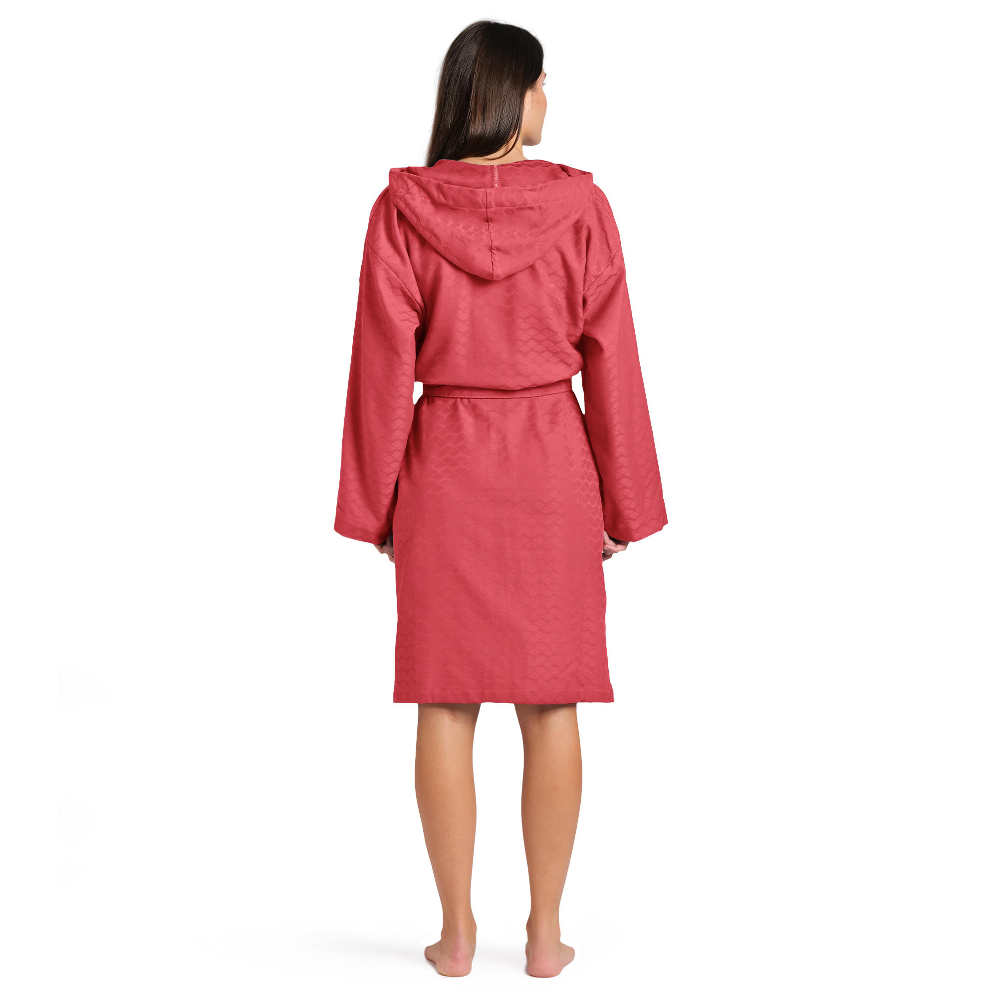 Accappatoio uomo donna in cotone a nido d’ape ARENA Losange rosso 2/4