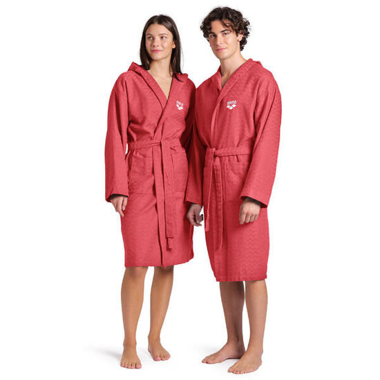 Accappatoio uomo donna in cotone a nido d’ape ARENA Losange rosso