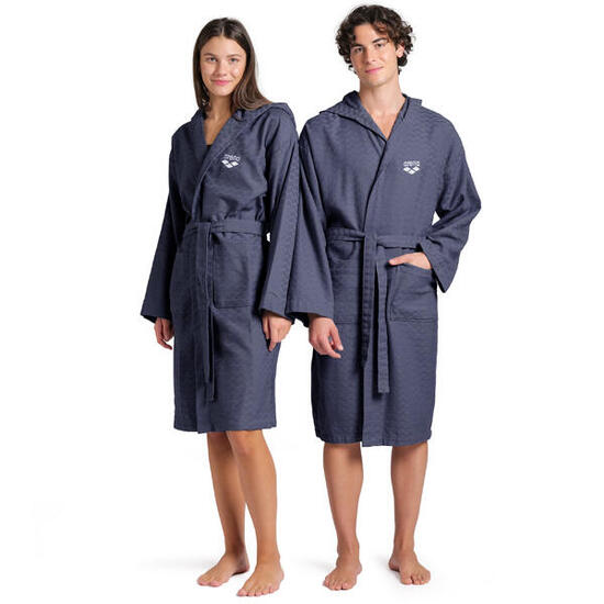 Accappatoio uomo donna in cotone a nido d’ape ARENA Losange blu