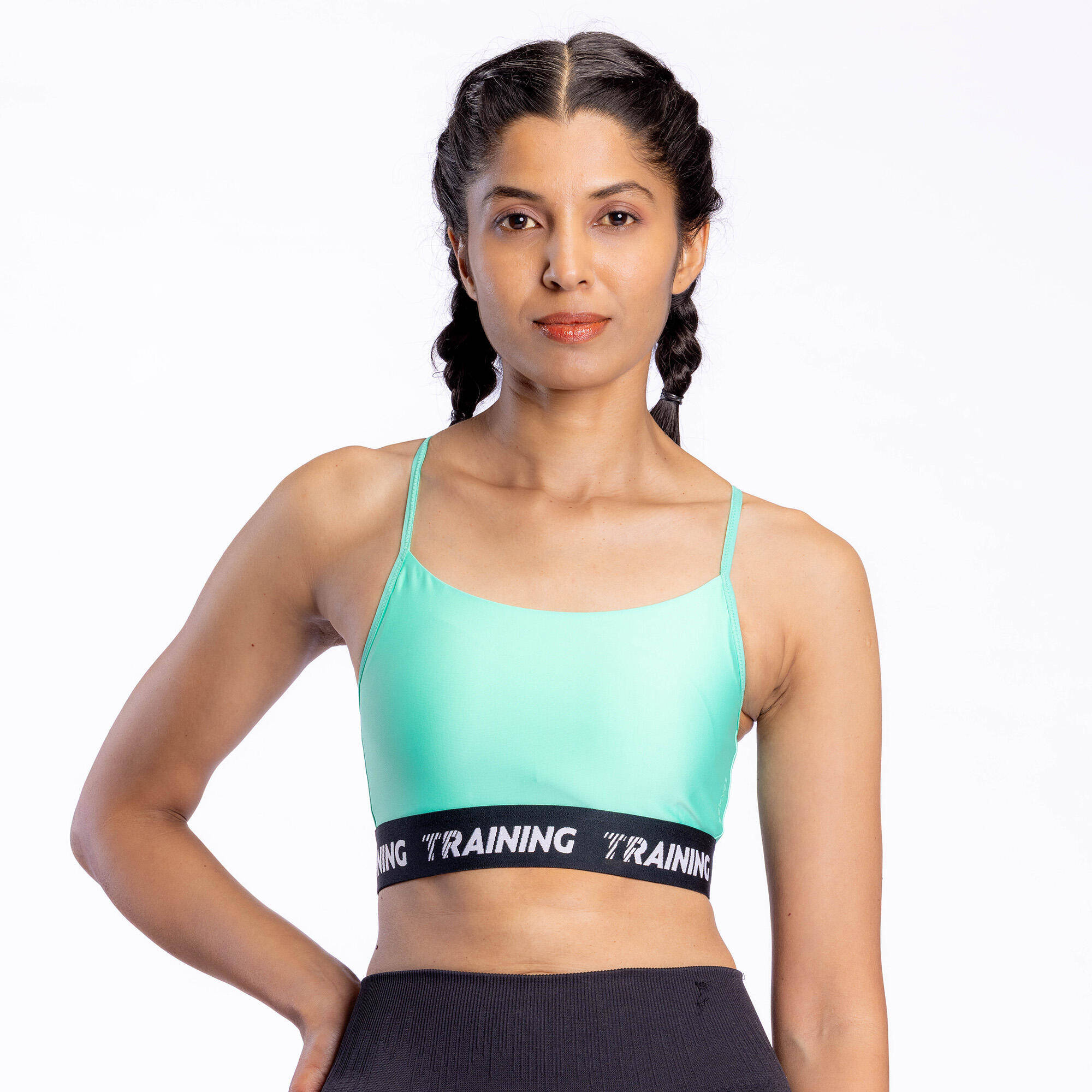 Women's Light Support Thin Crossover Strap Sports Bra -  1