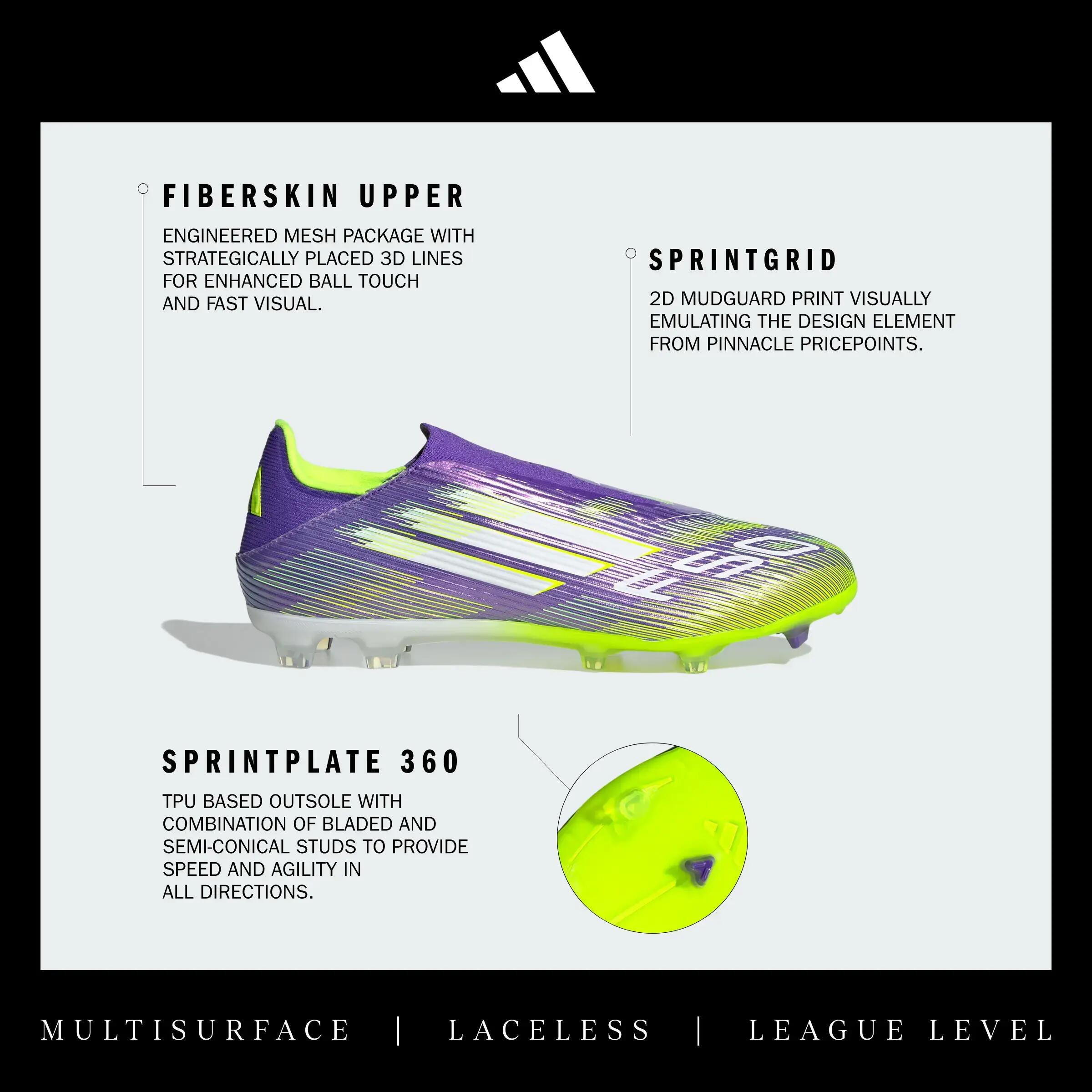 ADIDAS F50 League LL FG/MG kopačky fialovo-žlté 17/18