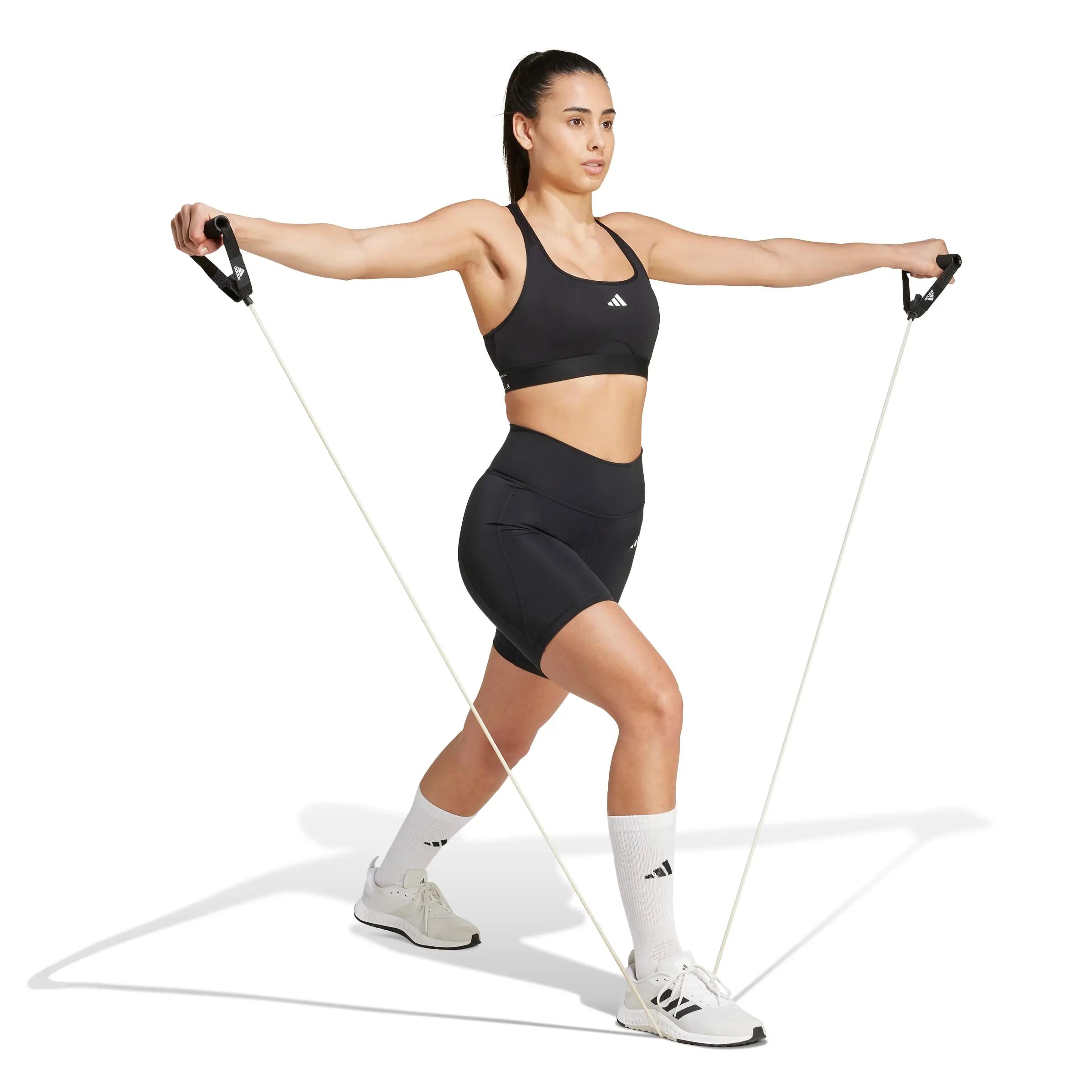 Licra de entrenamiento absorbente para mujer Adidas Optimé Essentials - Negro 3/6