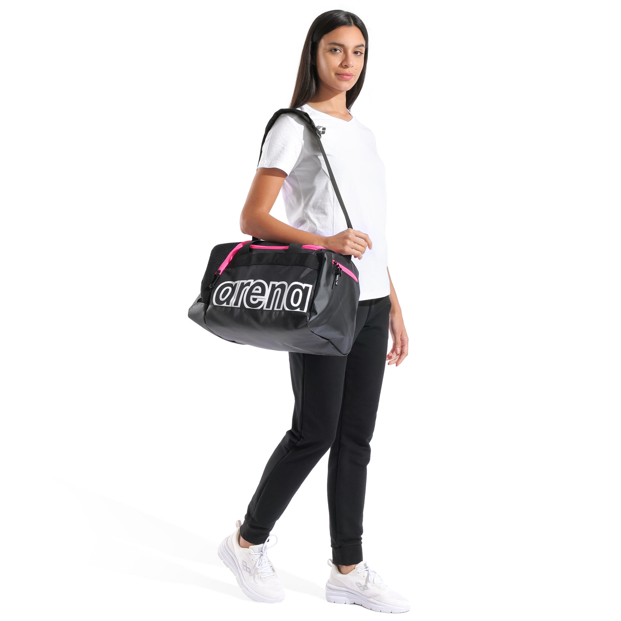 Borsa piscina Arena Duffle 25 L nera rosa 2/5