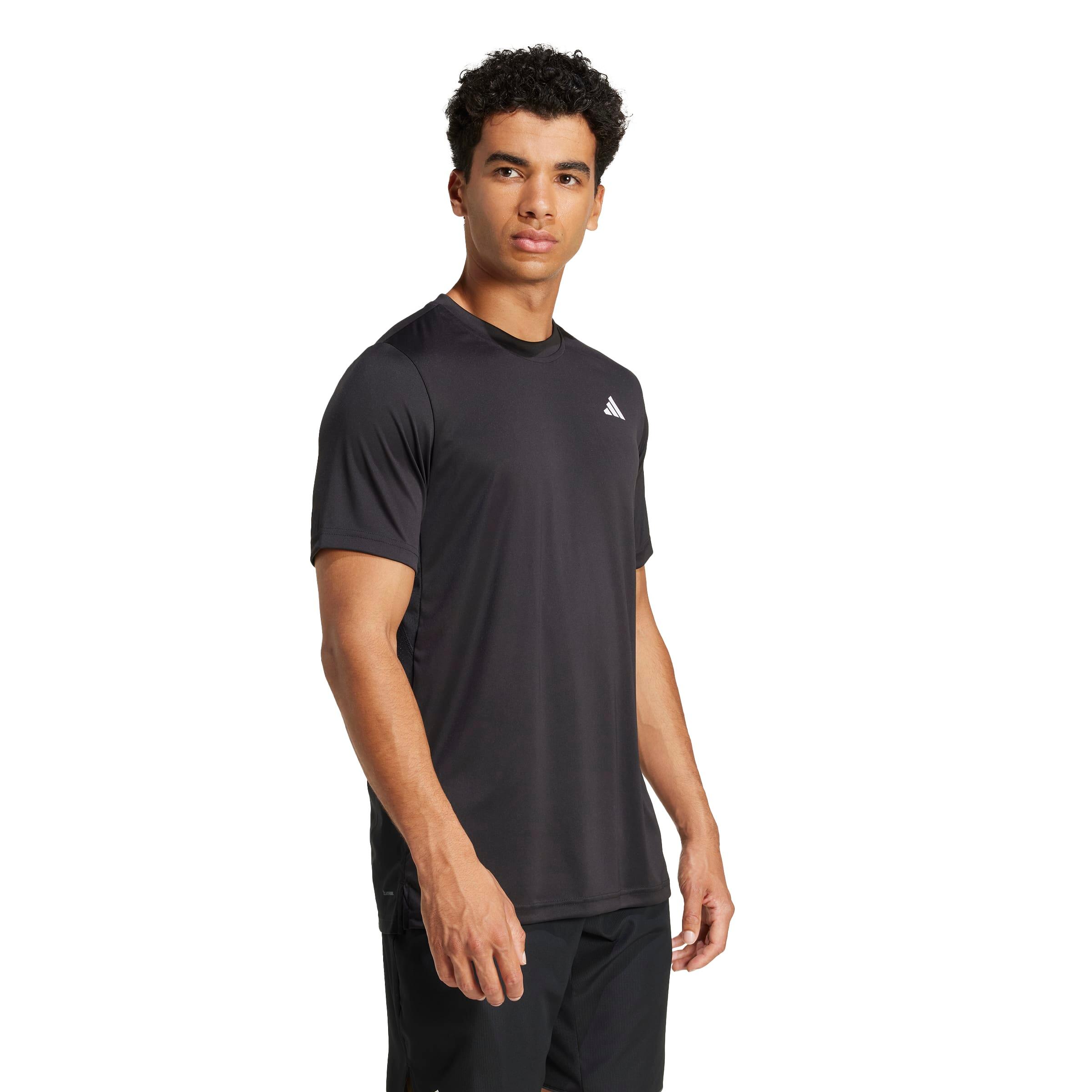 T-SHIRT DE TENNIS CLUB CLIMACOOL RESPIRANT ET STRETCH ADULTE NOIR 6/7