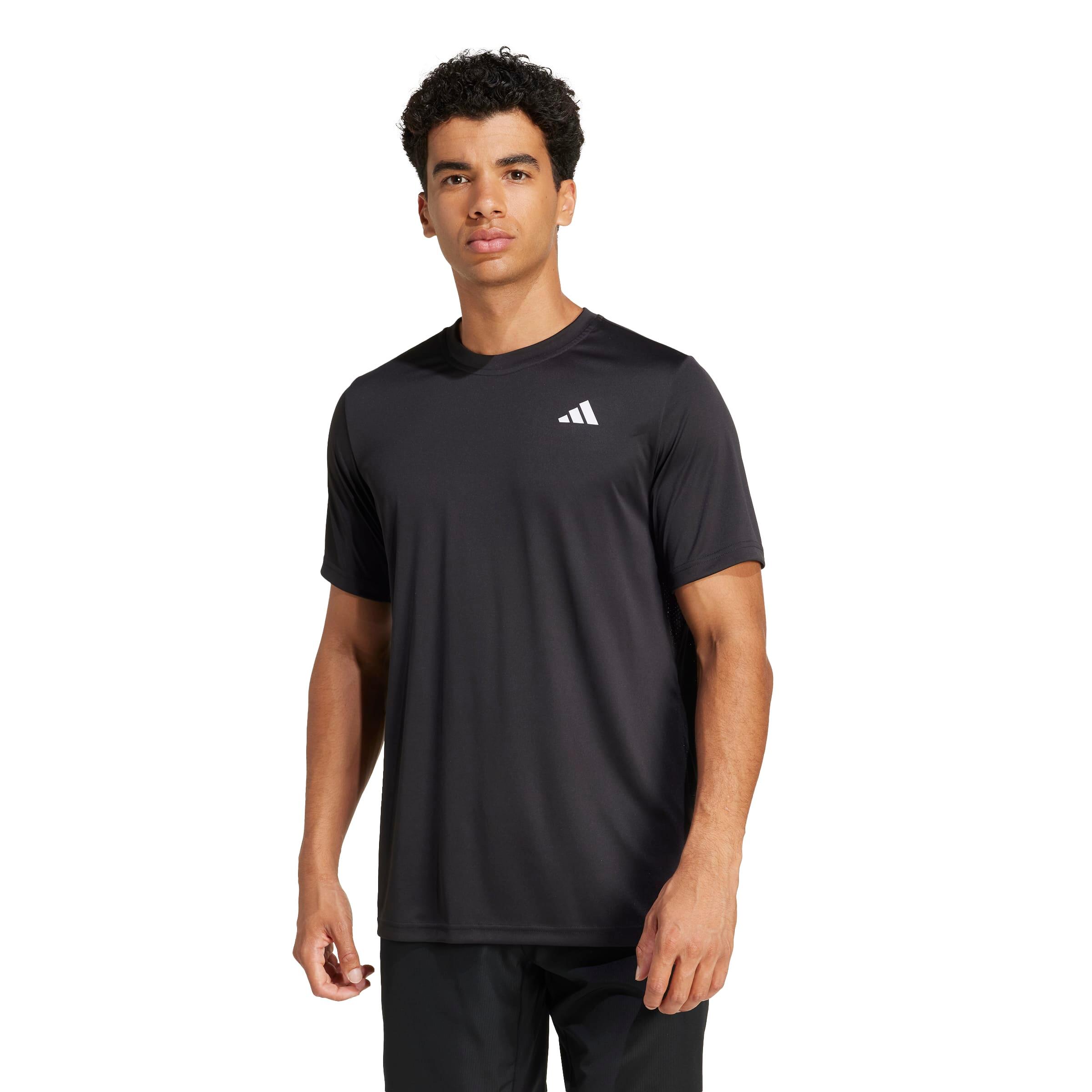 T-SHIRT DE TENNIS CLUB CLIMACOOL RESPIRANT ET STRETCH ADULTE NOIR 5/7