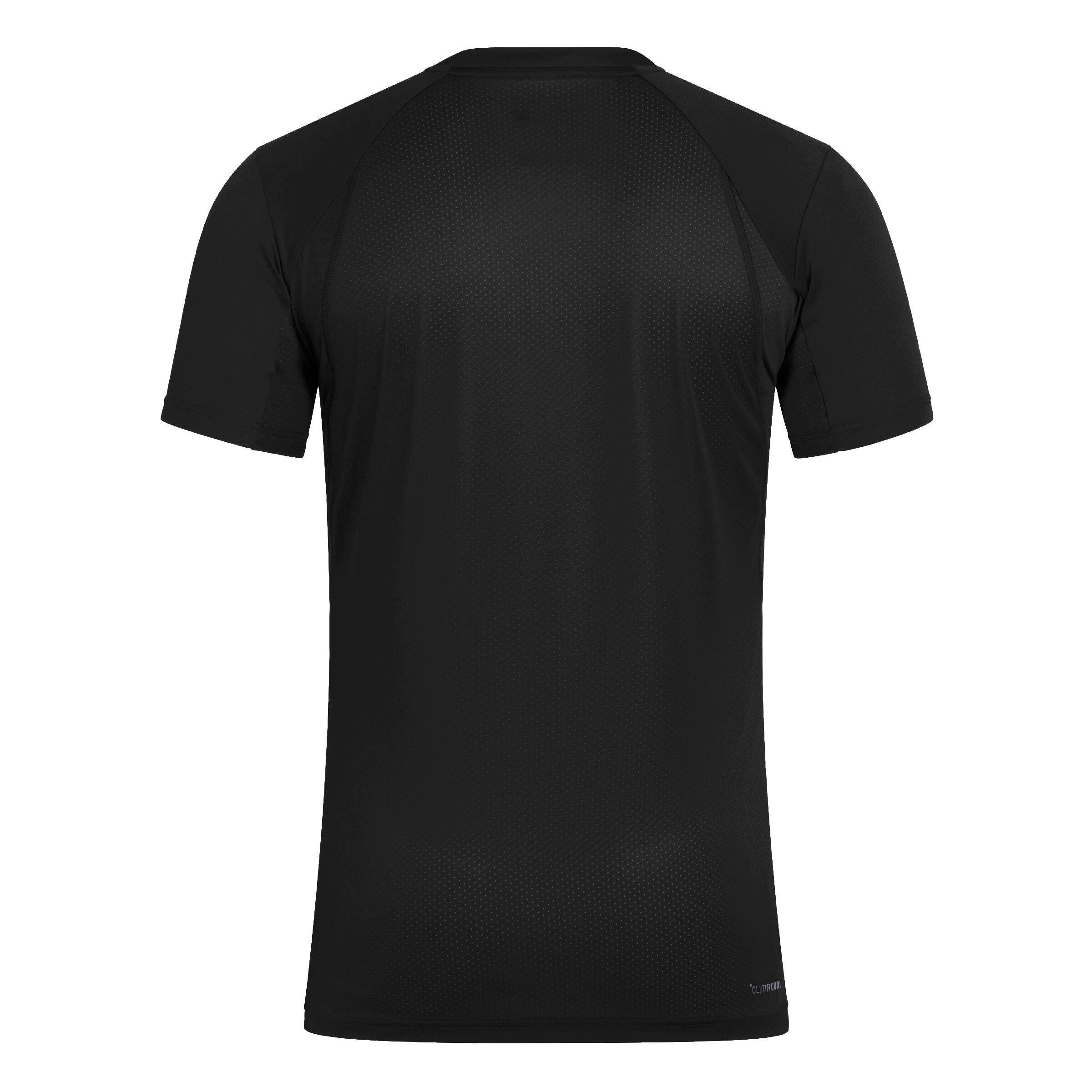 T-SHIRT DE TENNIS CLUB CLIMACOOL RESPIRANT ET STRETCH ADULTE NOIR 2/7