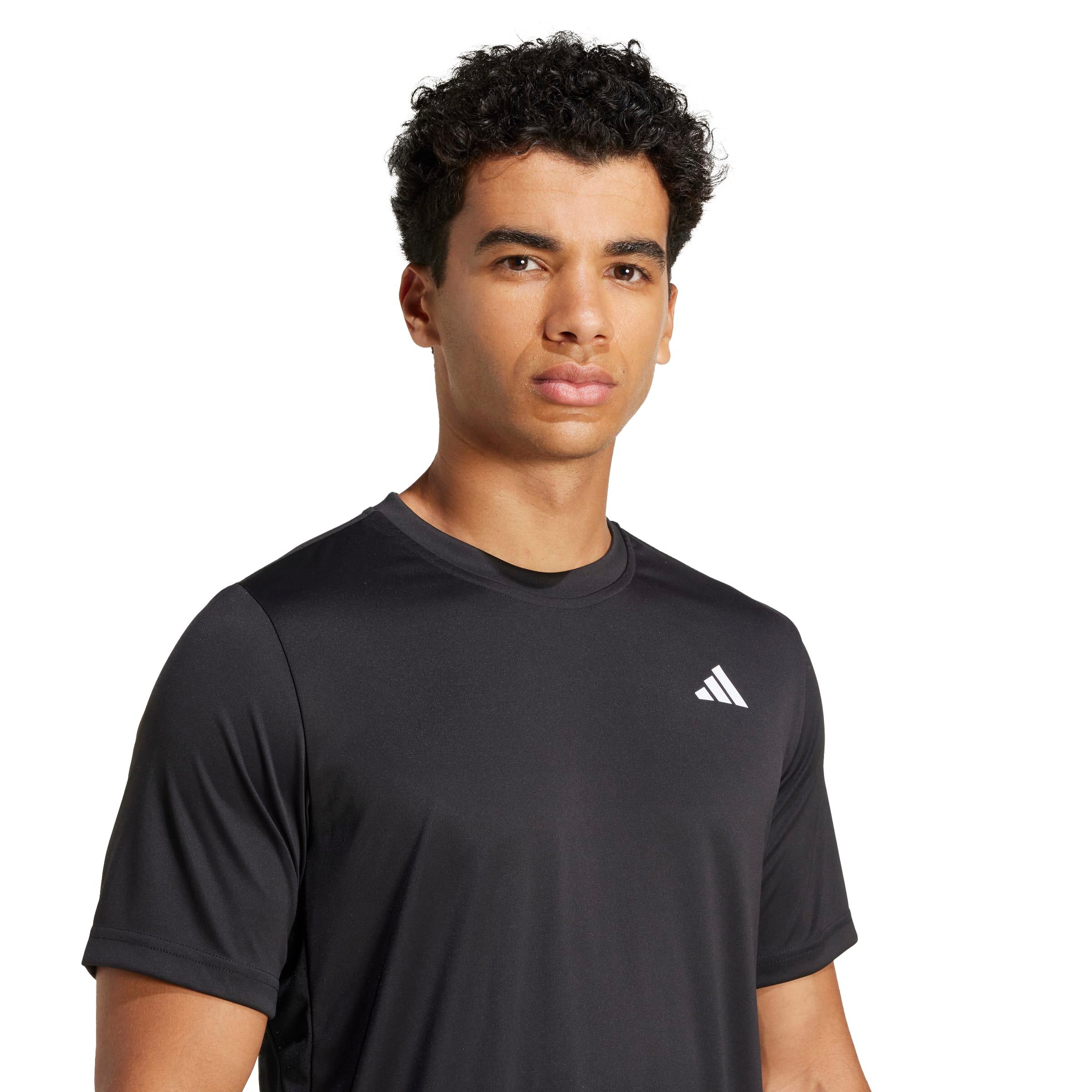 T-SHIRT DE TENNIS CLUB CLIMACOOL RESPIRANT ET STRETCH ADULTE NOIR 1/7