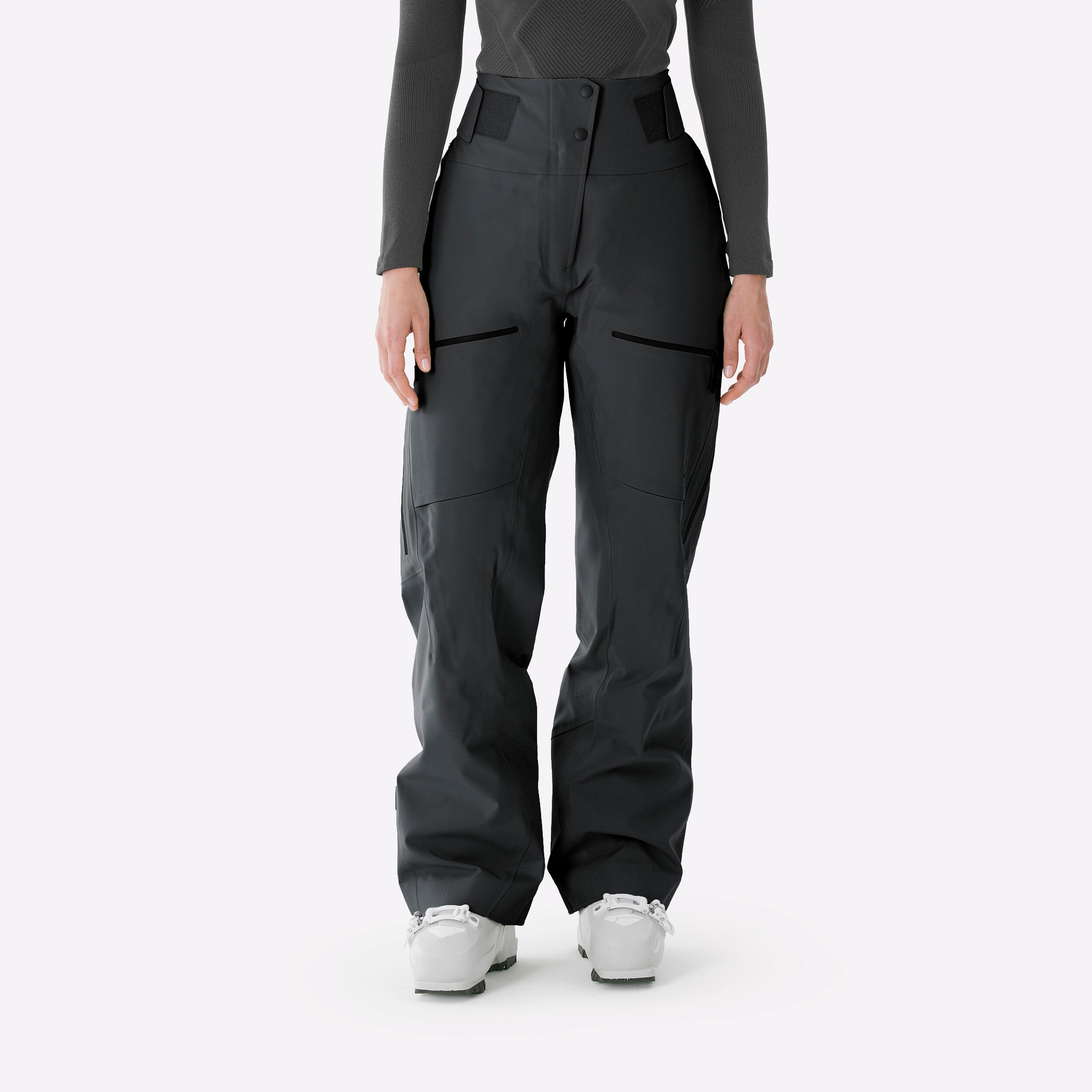WEDZE Dámske lyžiarske/snowboardové nohavice FR500 čierne XS-S