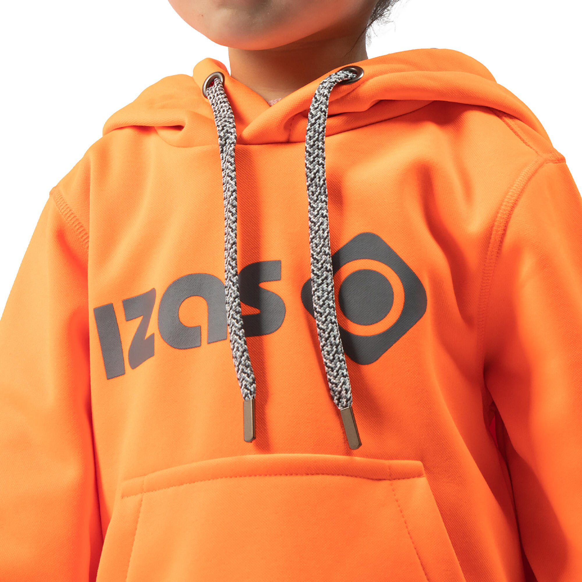 Sudadera de montaña y trekking con Capucha Niños Izas Bronson naranja 3/3