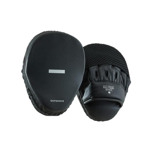Pair of compact padded punch mitts for speed drills