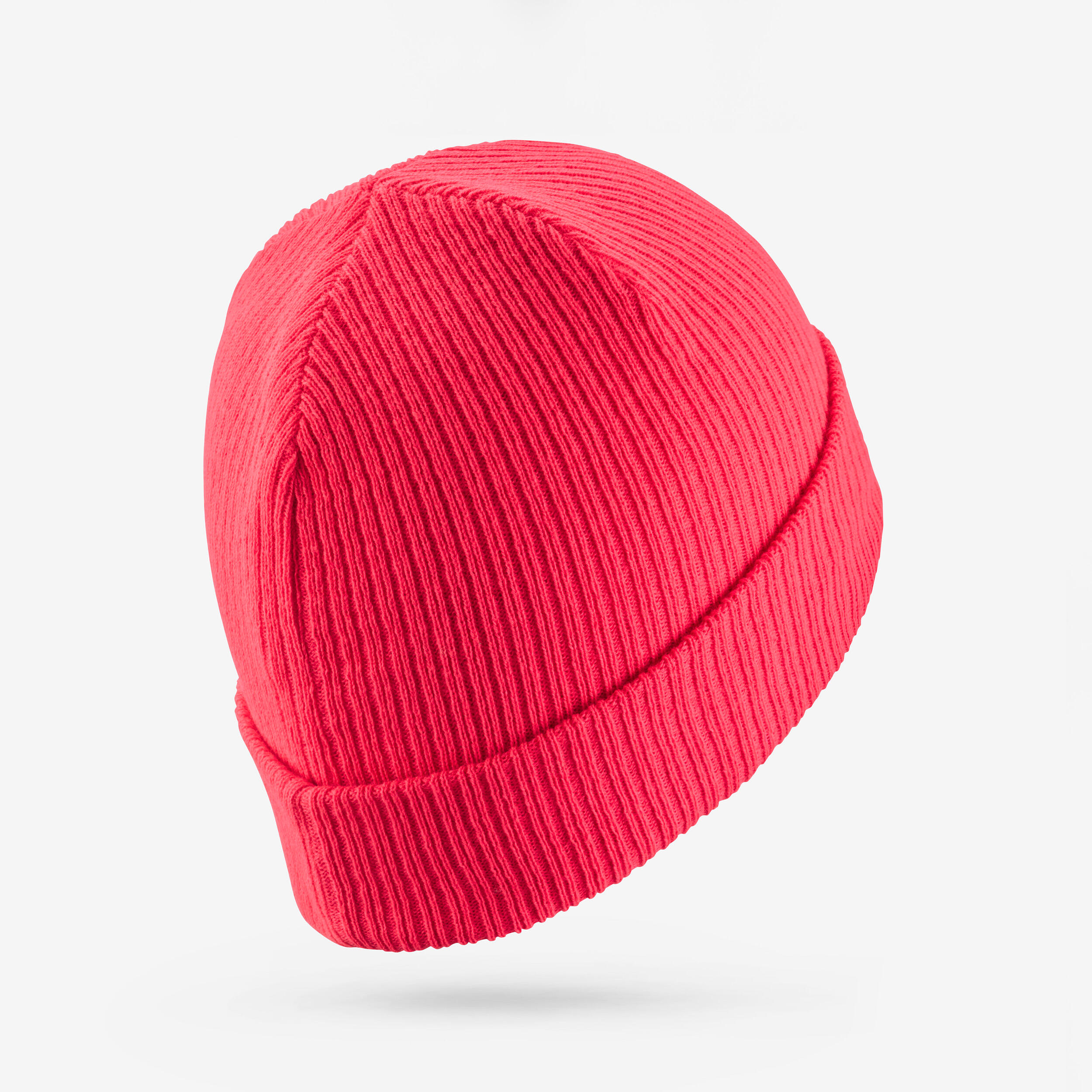 Kids' Skiing Beanie Hat FISHERMAN 500 - Neon pink