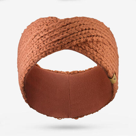 Пов'язка на голову жіноча з вузлом WAVY 500 коричнева