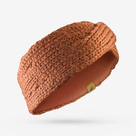 Пов'язка на голову жіноча з вузлом WAVY 500 коричнева