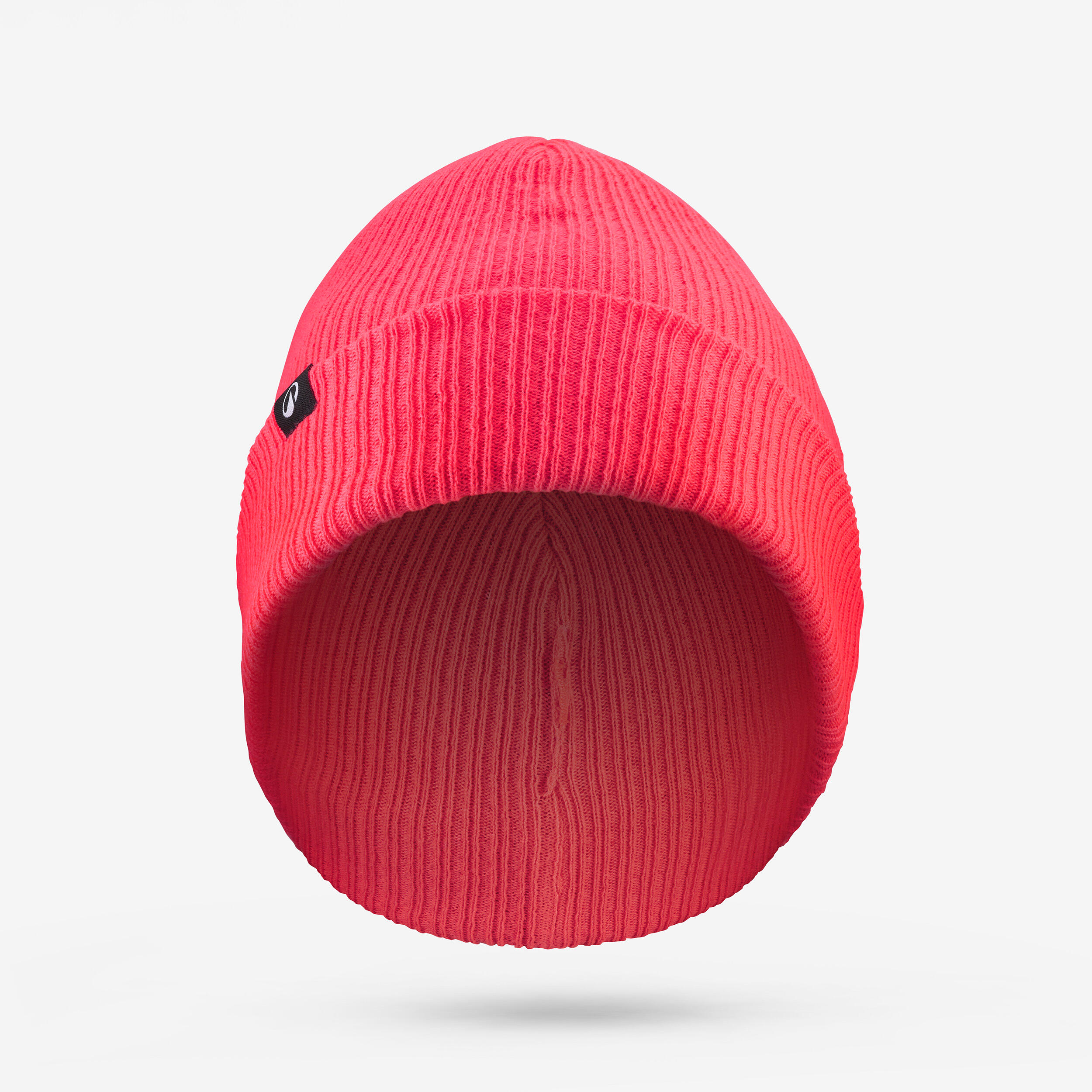 Kids' Skiing Beanie Hat FISHERMAN 500 - Neon pink