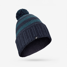 Bonnet à pompon adulte, GRAND NORD FR 500 noir et bleu