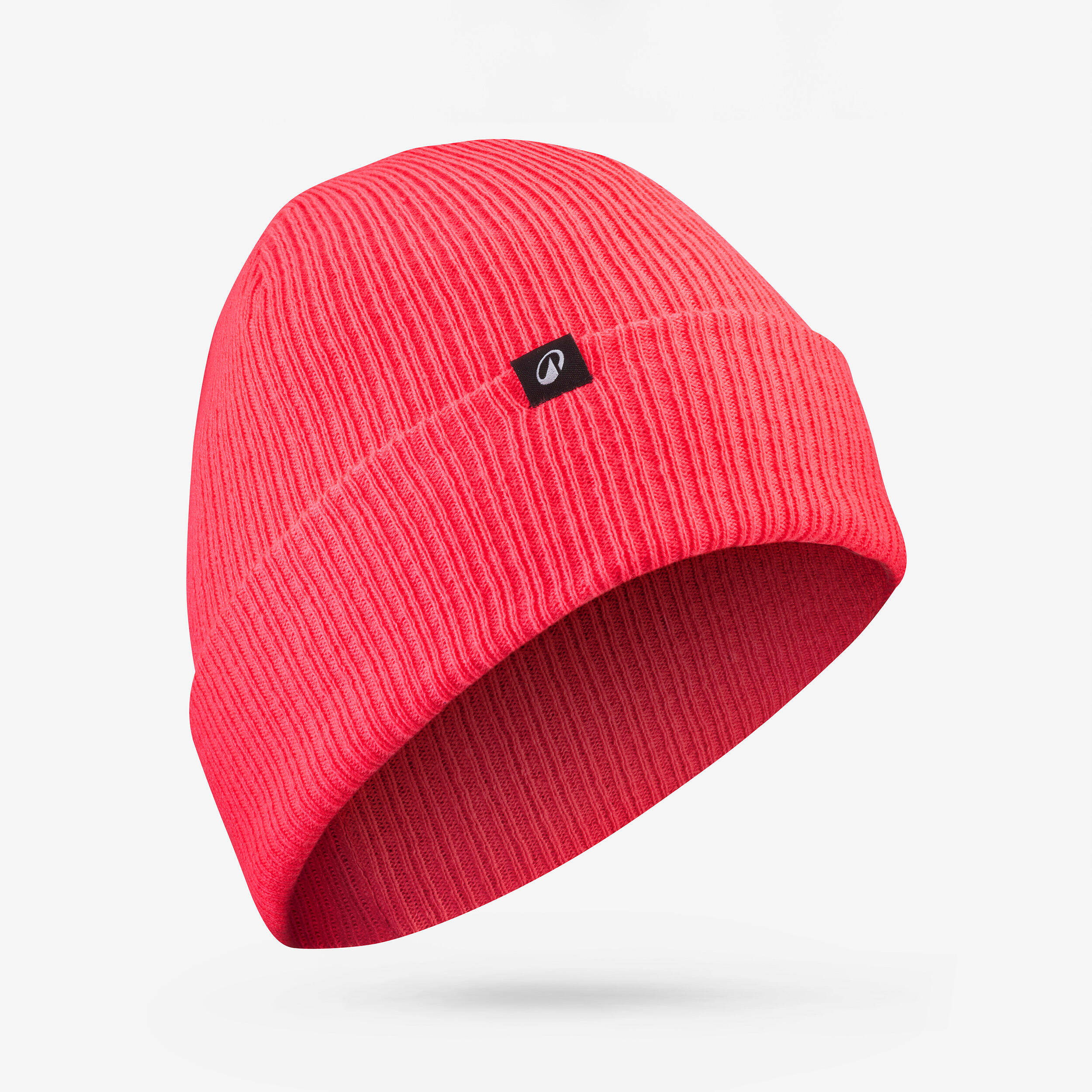 Kids' Skiing Beanie Hat FISHERMAN 500 - Neon pink