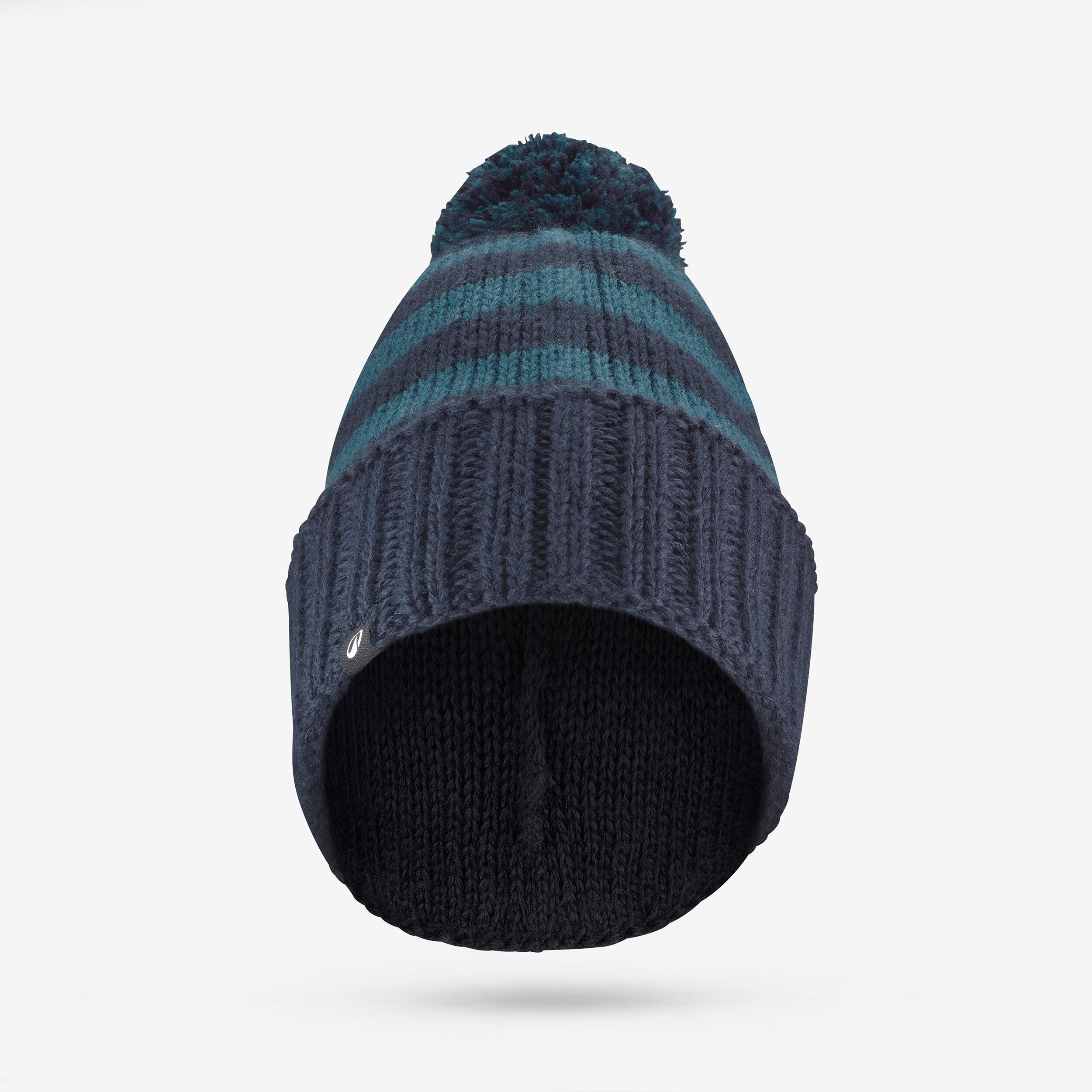 Berretto sci ponpon GRAND NORD FR 500 nero e blu 4/4