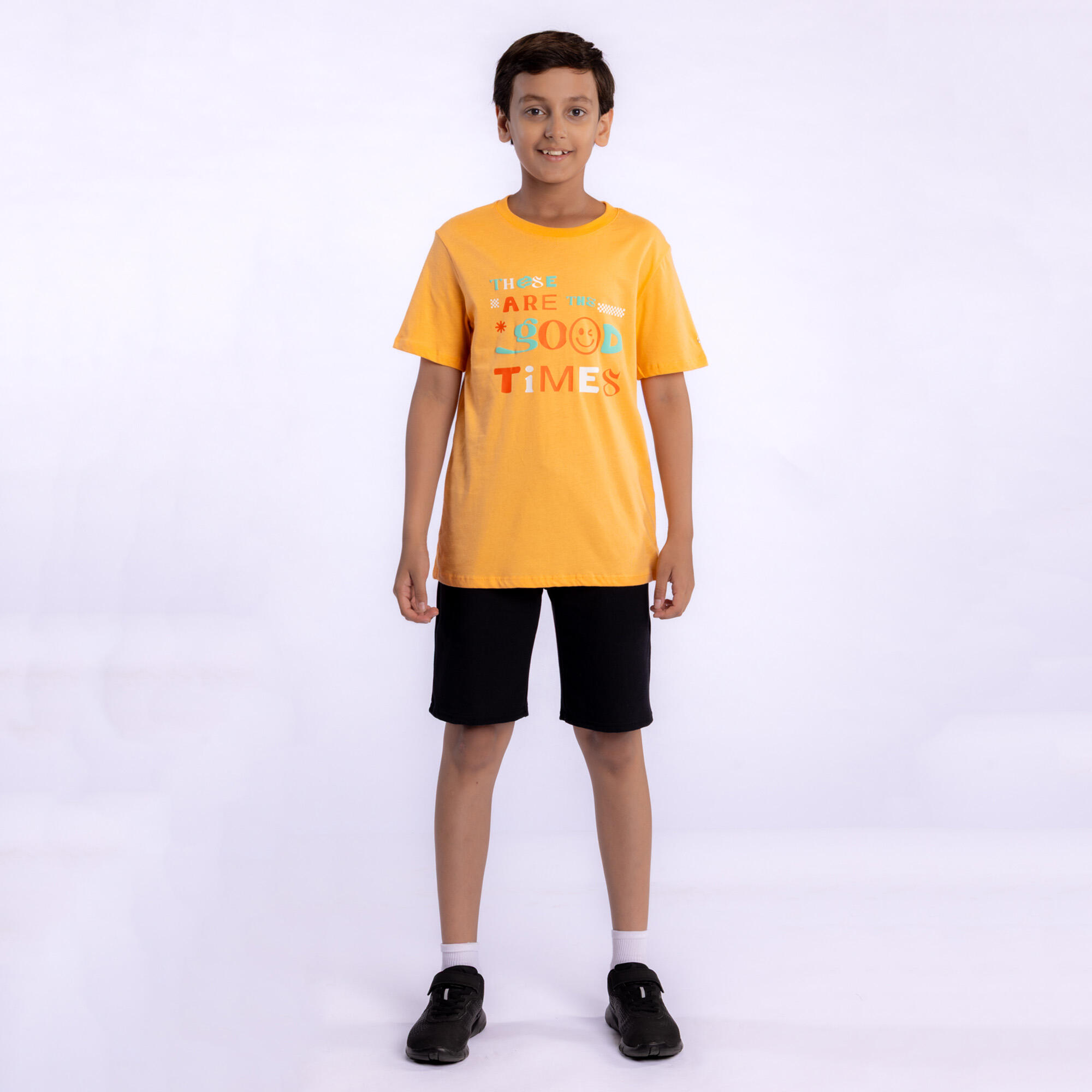 T-Shirt 500 - Orange Apricot Print