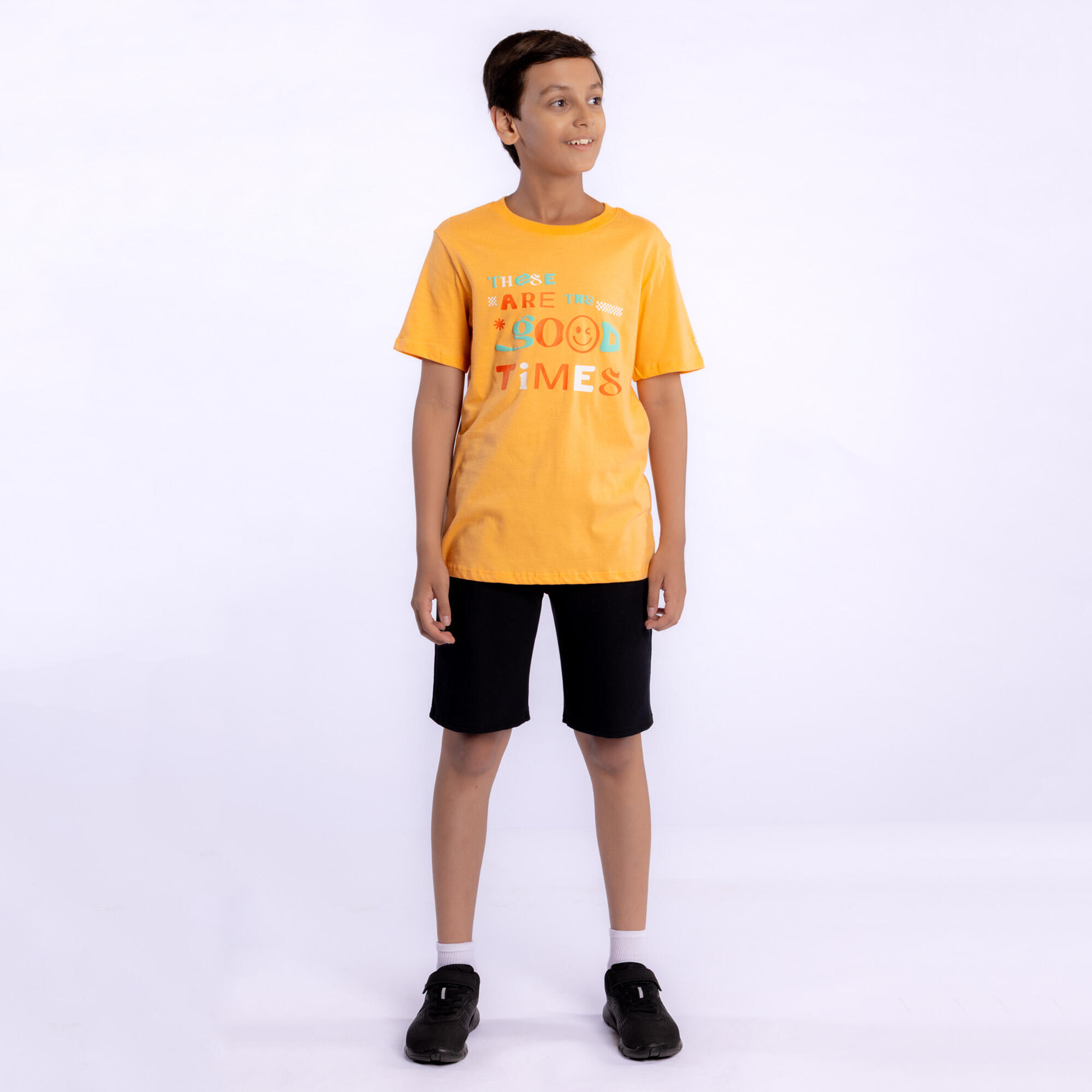 T-Shirt 500 - Orange Apricot Print