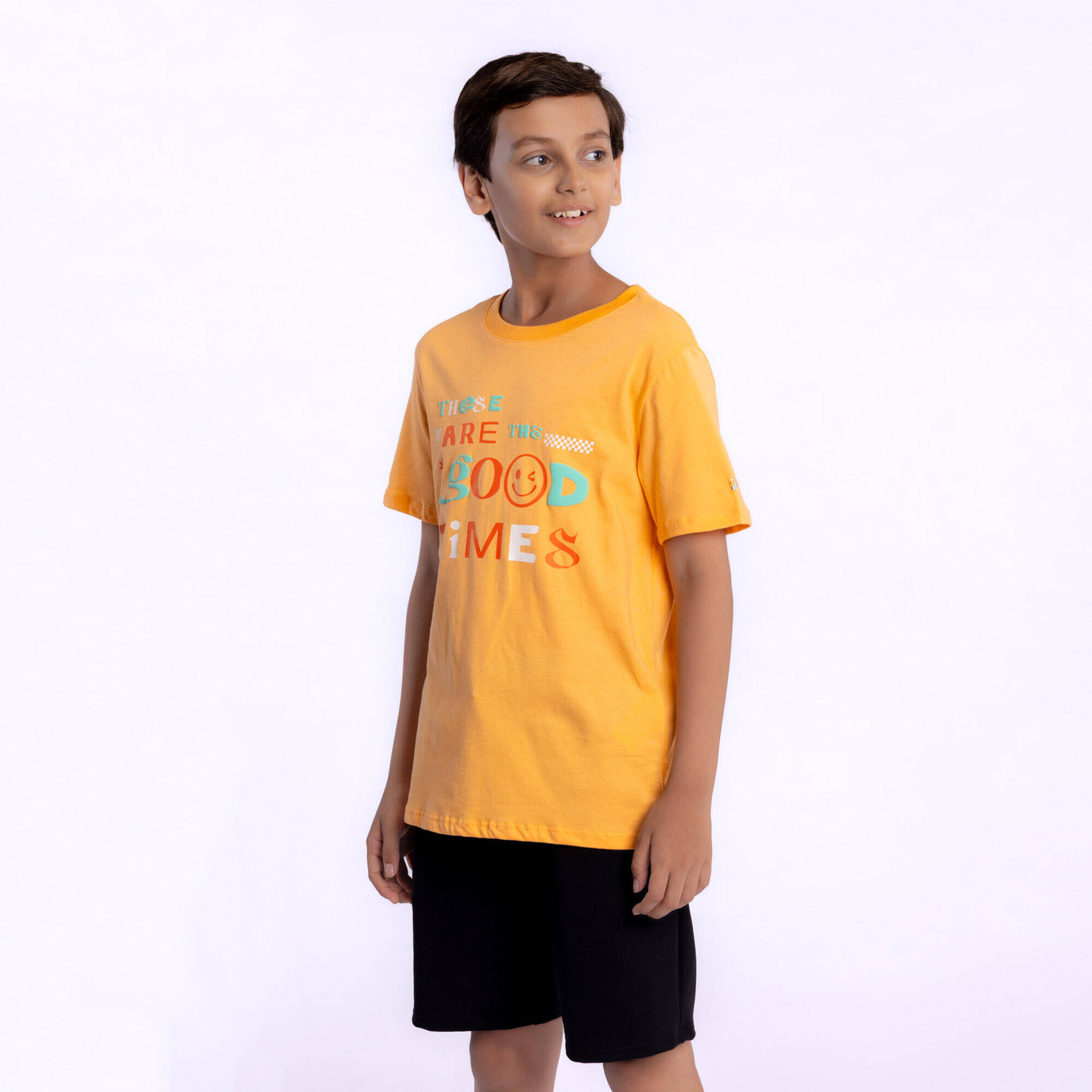 T-Shirt 500 - Orange Apricot Print -  2