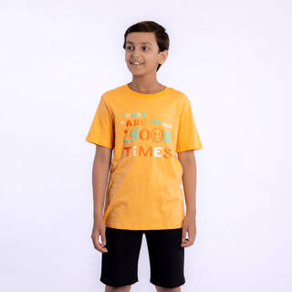T-Shirt 500 - Orange Apricot Print