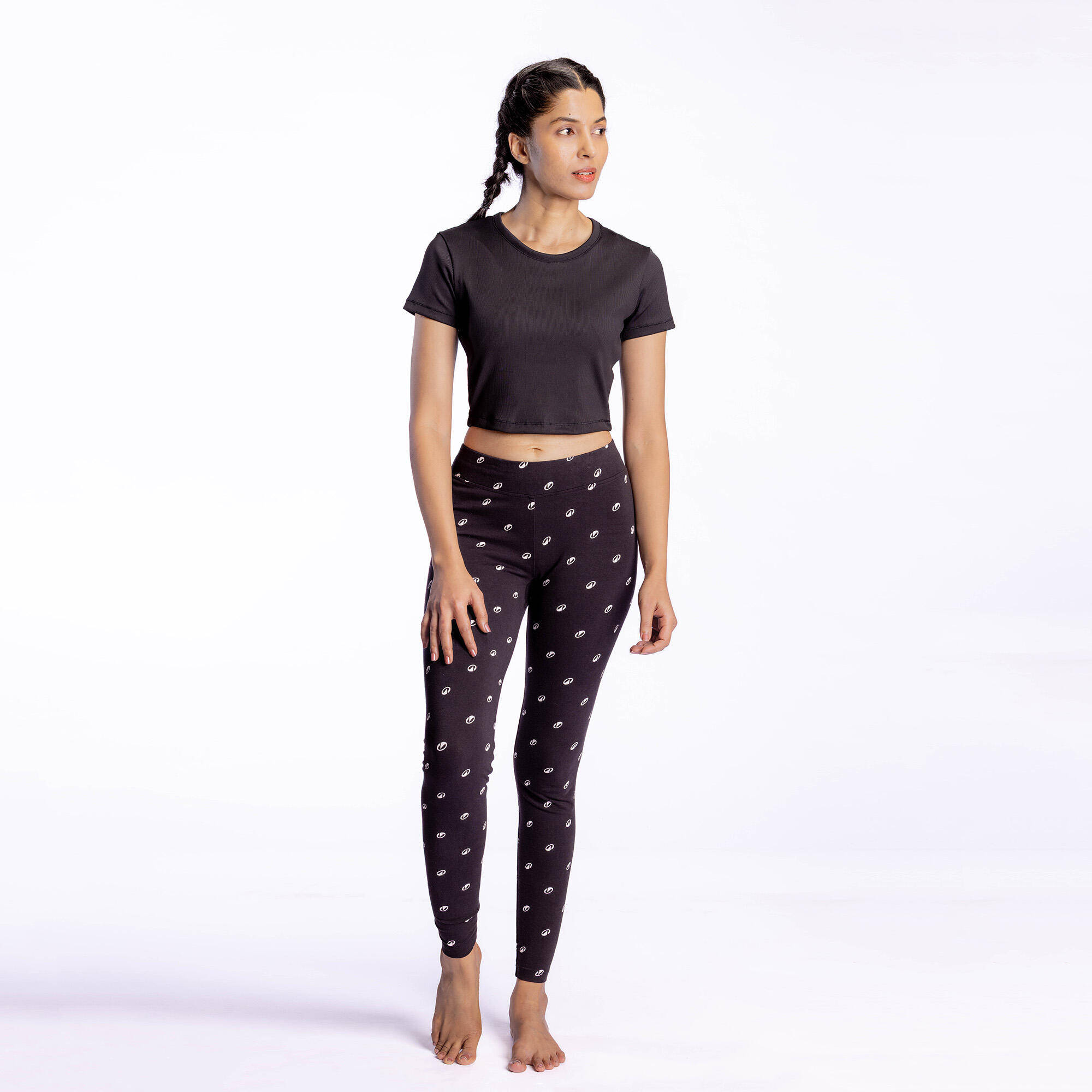 Women's Ribbed Cropped T-Shirt -  1
