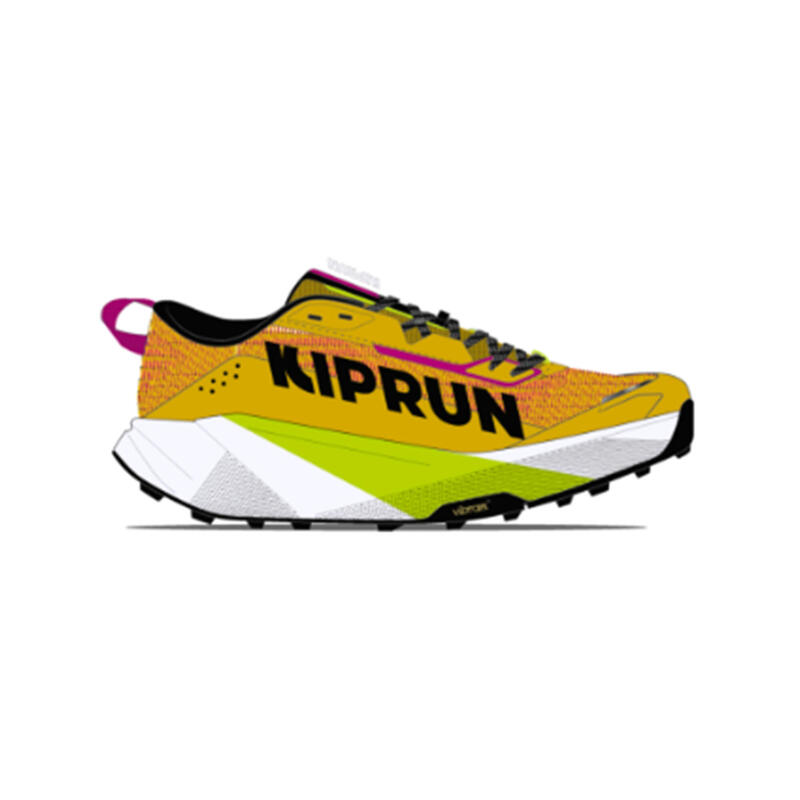 Încălțăminte de alergare trail, Kiprun Kipsummit Max galben, bărbați