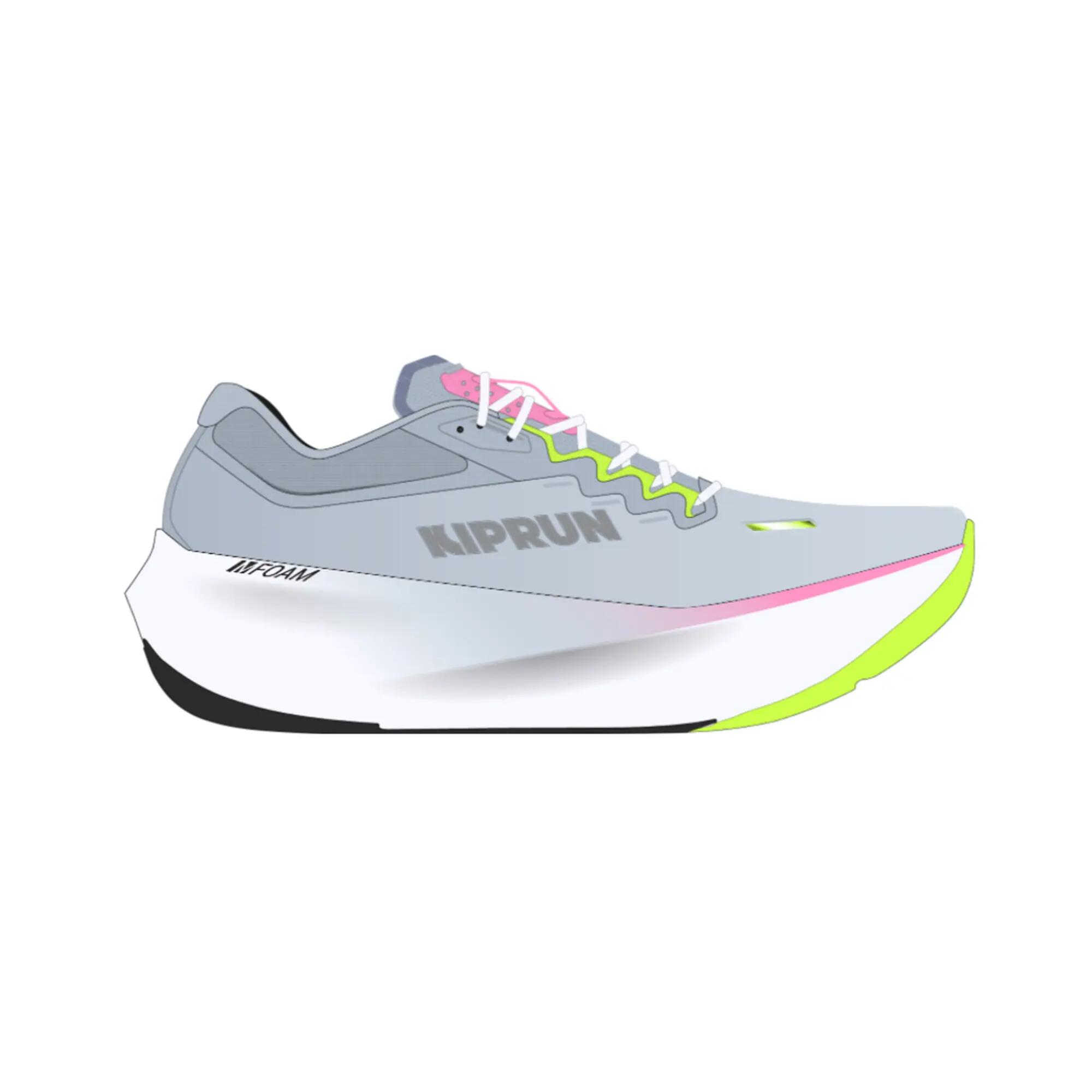 Chaussures de running route femme, Kiprun Kipride Max bleu clair 9/10