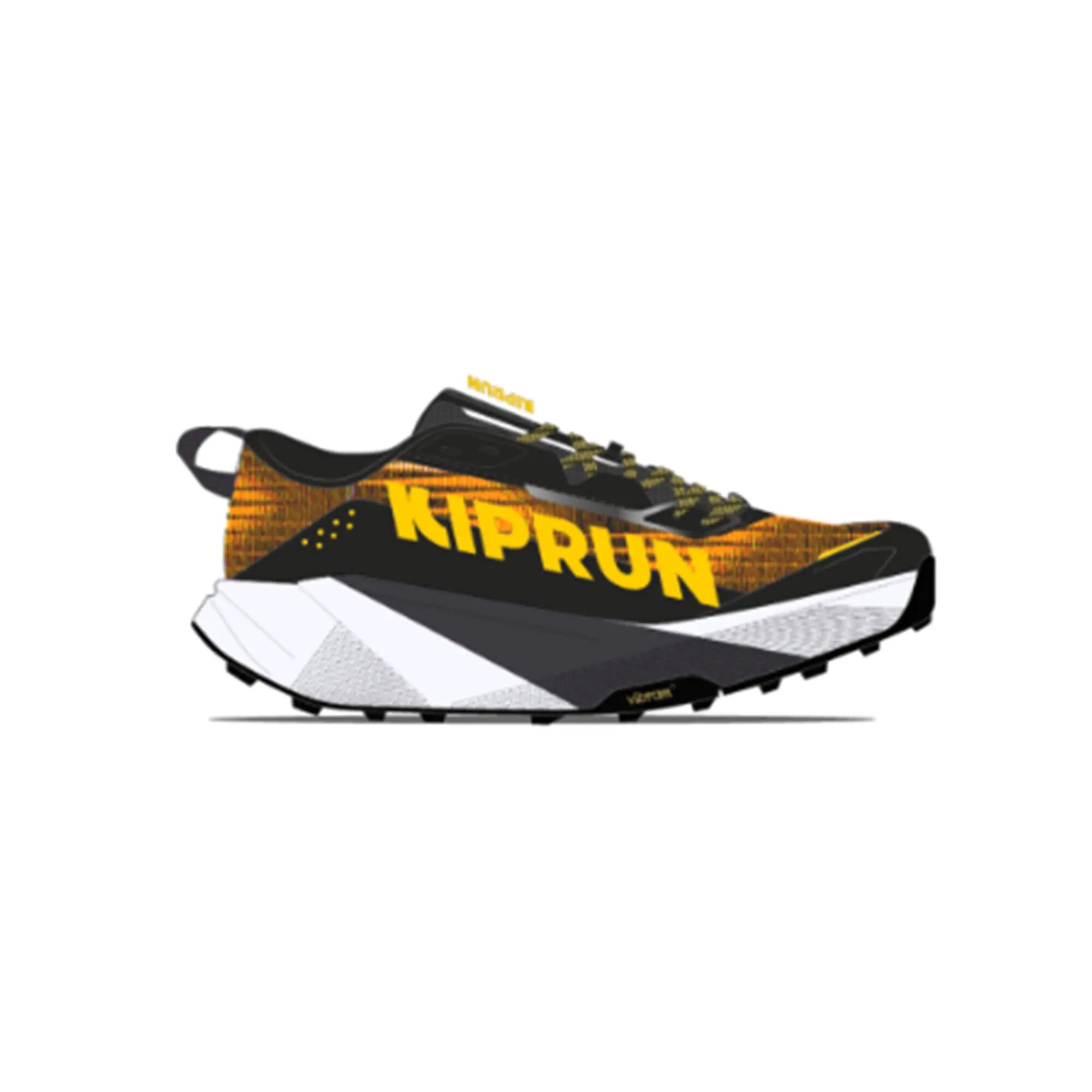 Chaussures de running trail homme, Kiprun kipsummit max, noir et orange 9/10