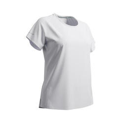 T-shirt running respirant Femme, Kiprun Run 500 Dry blanc