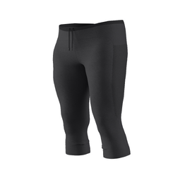 Legging court de running respirant Femme - KIPRUN Run 500 Confort noir