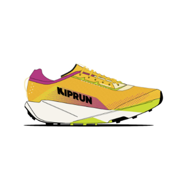 Încălțăminte alergare trail, impermeabilă Kiprun Kipsummit galben Bărbați