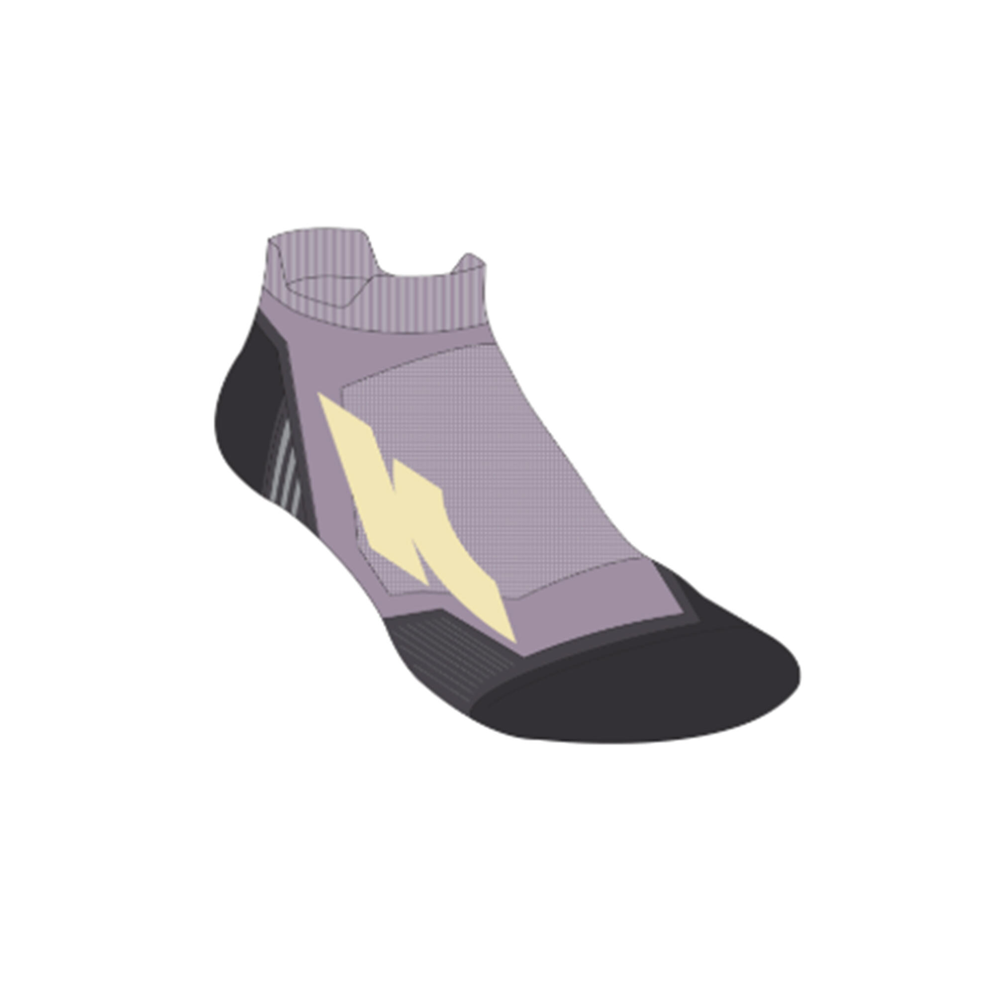 kalenji Run900 thin invisible running socks - purple-picture-15