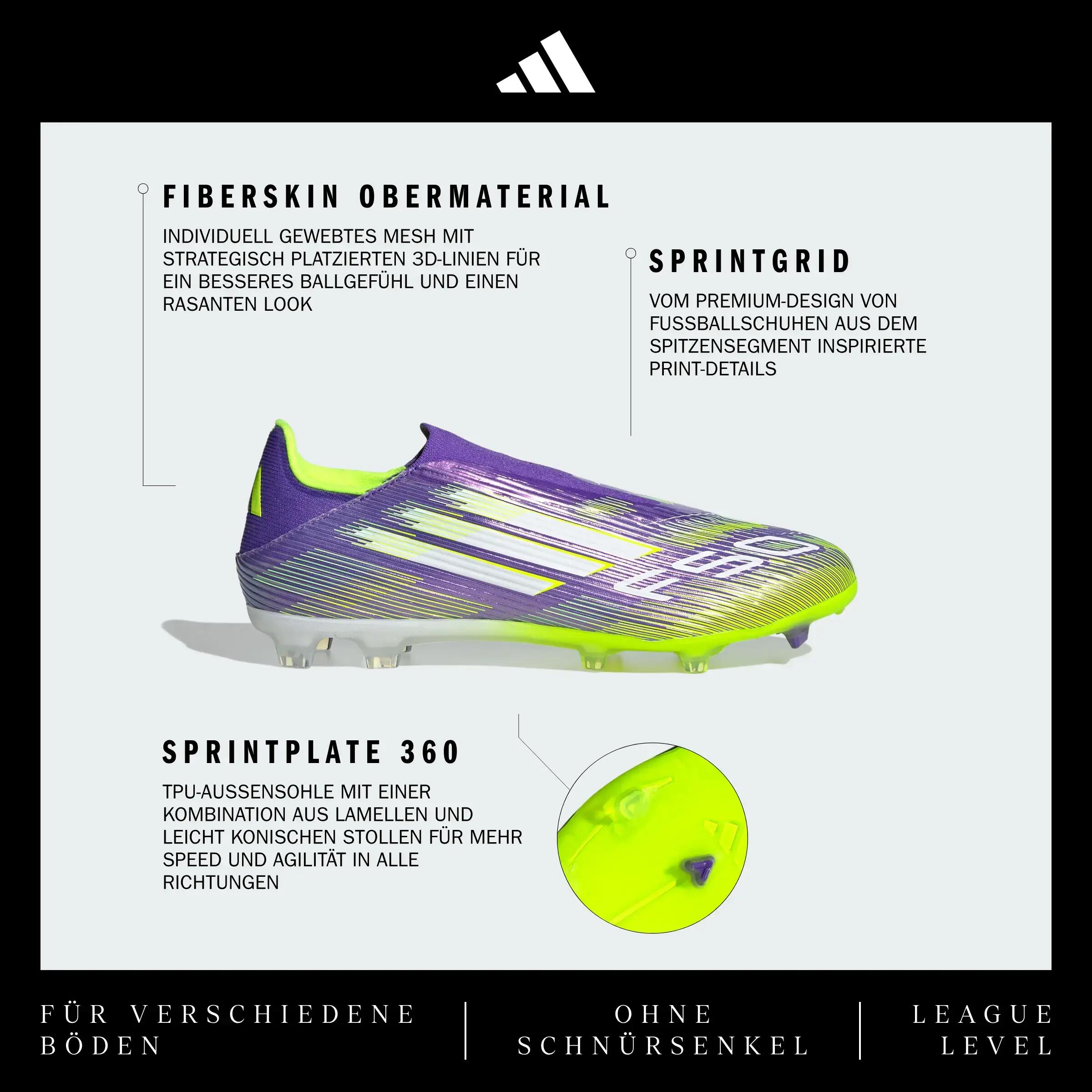 ADIDAS F50 League LL FG/MG kopačky fialovo-žlté 15/18