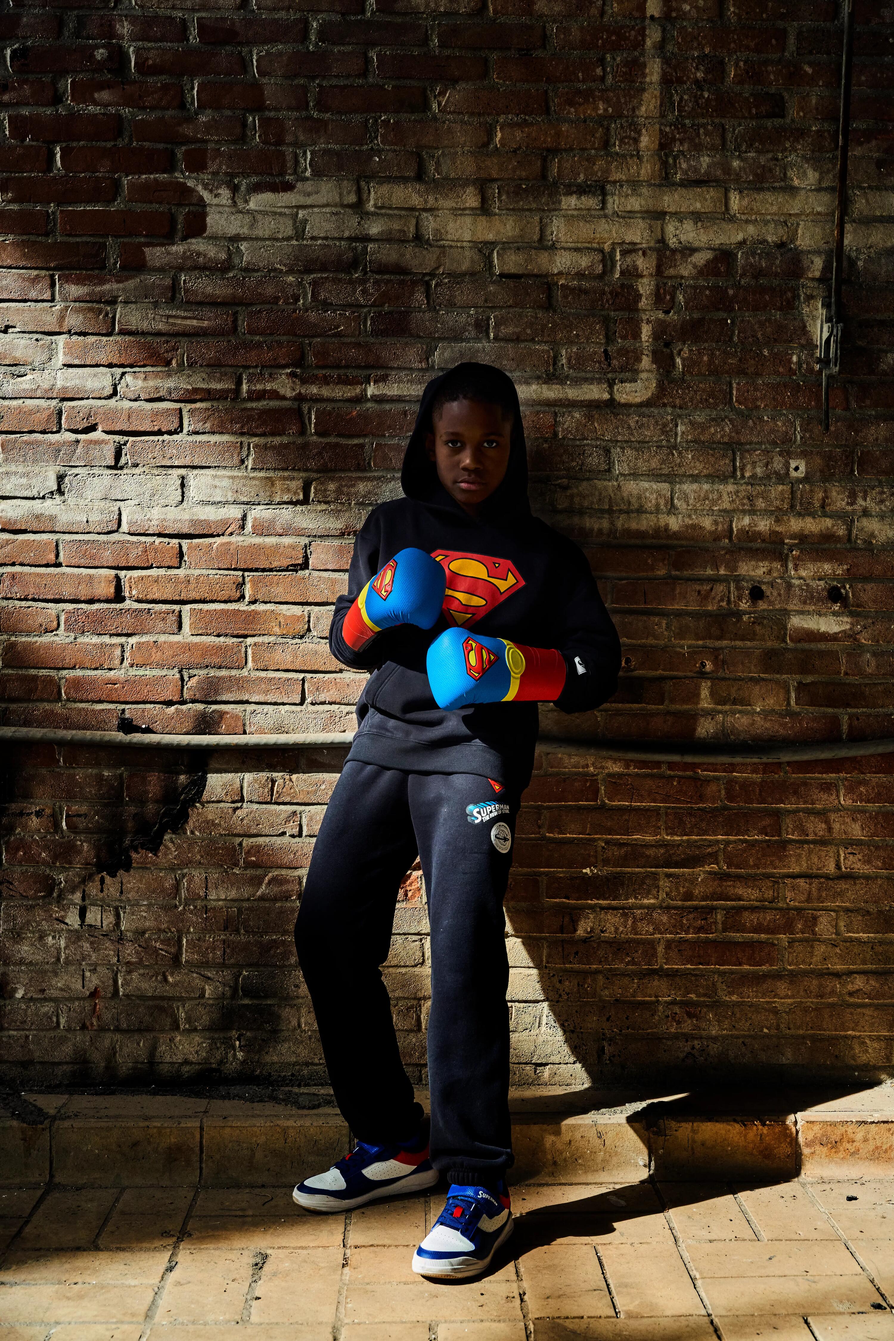 Hanorac Superman Negru Copii 12/16