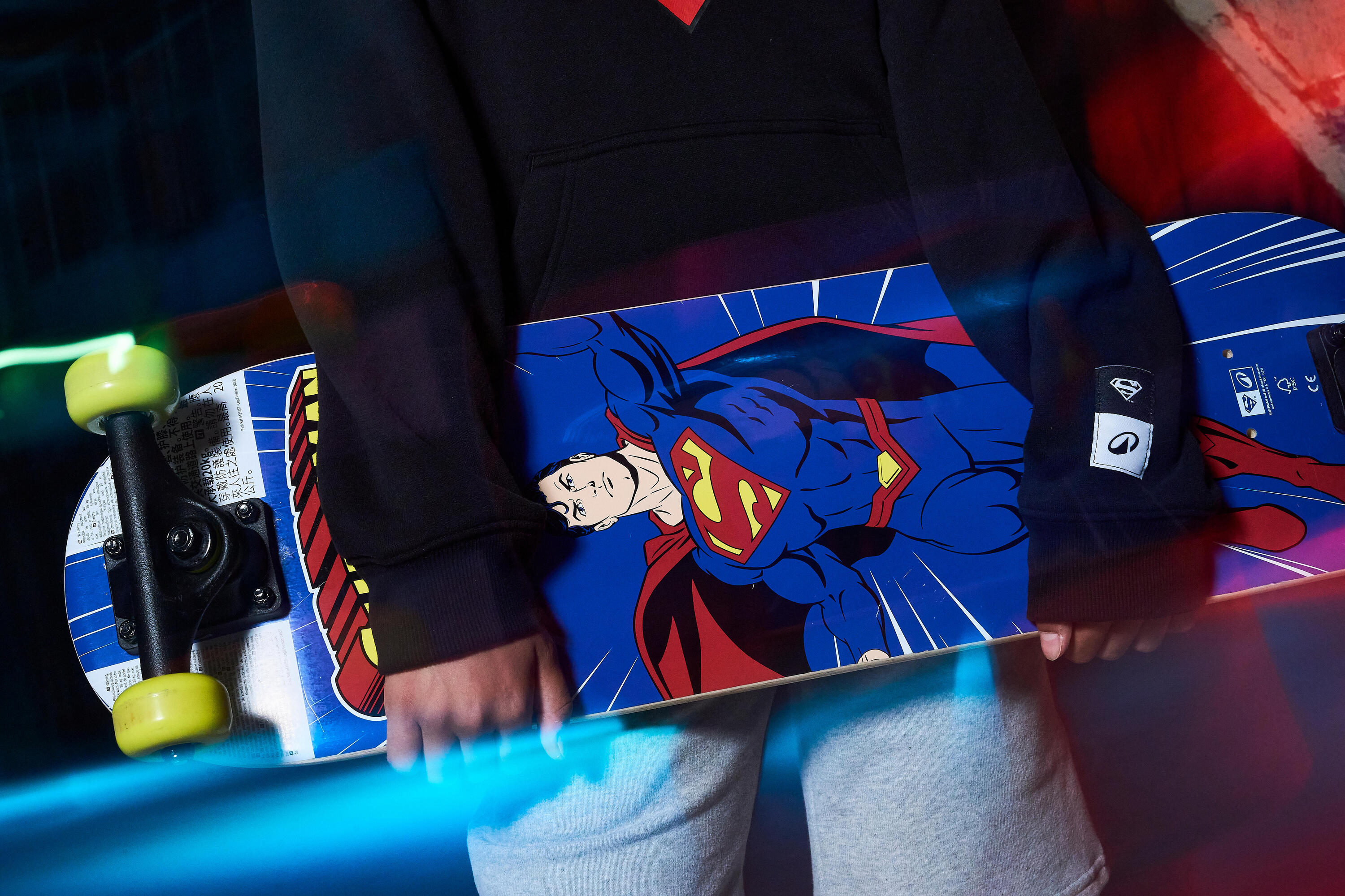 Skateboard bambini 3-7 anni PLAY 120 SUPERMAN 9/16