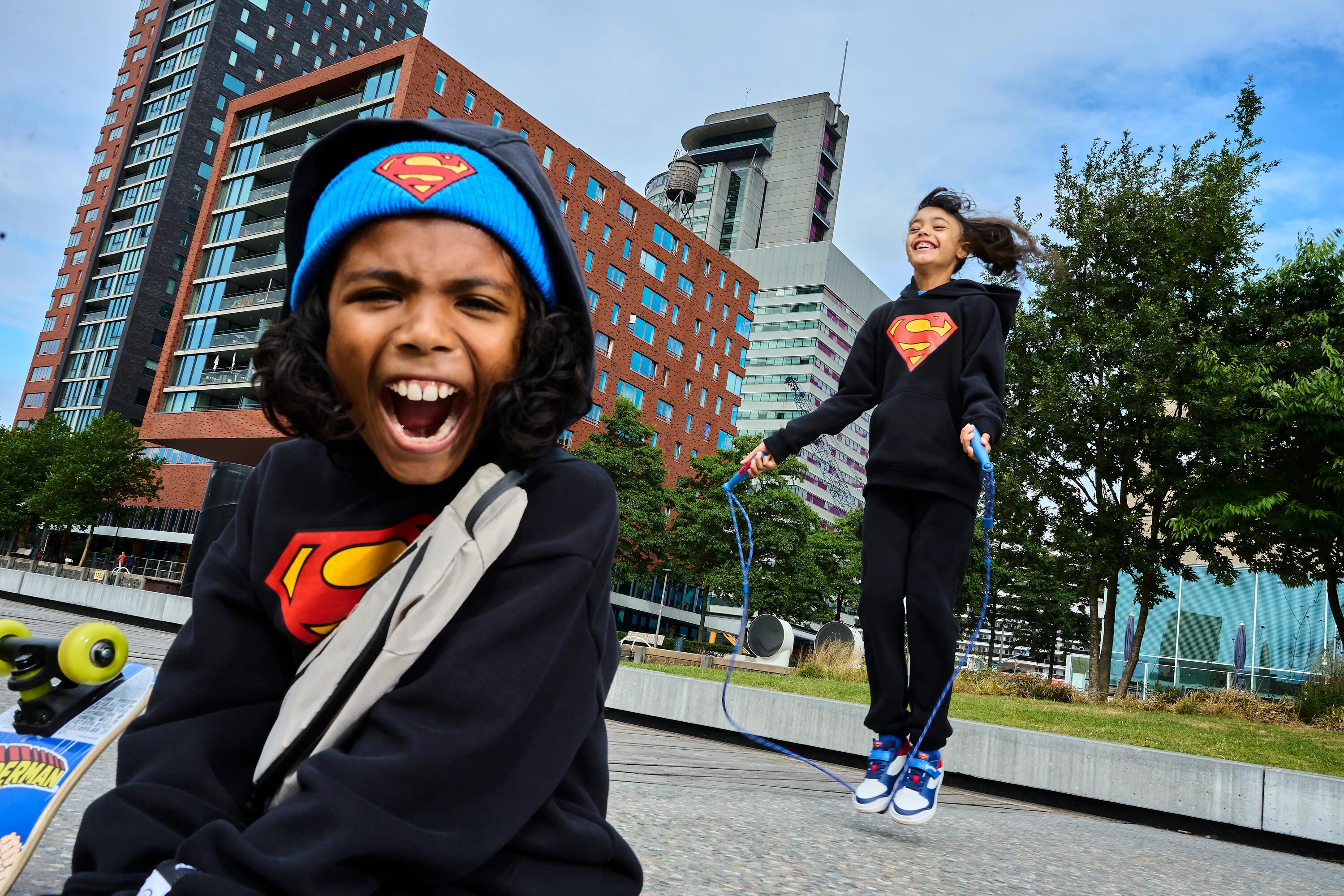 Hanorac Superman Negru Copii 9/16