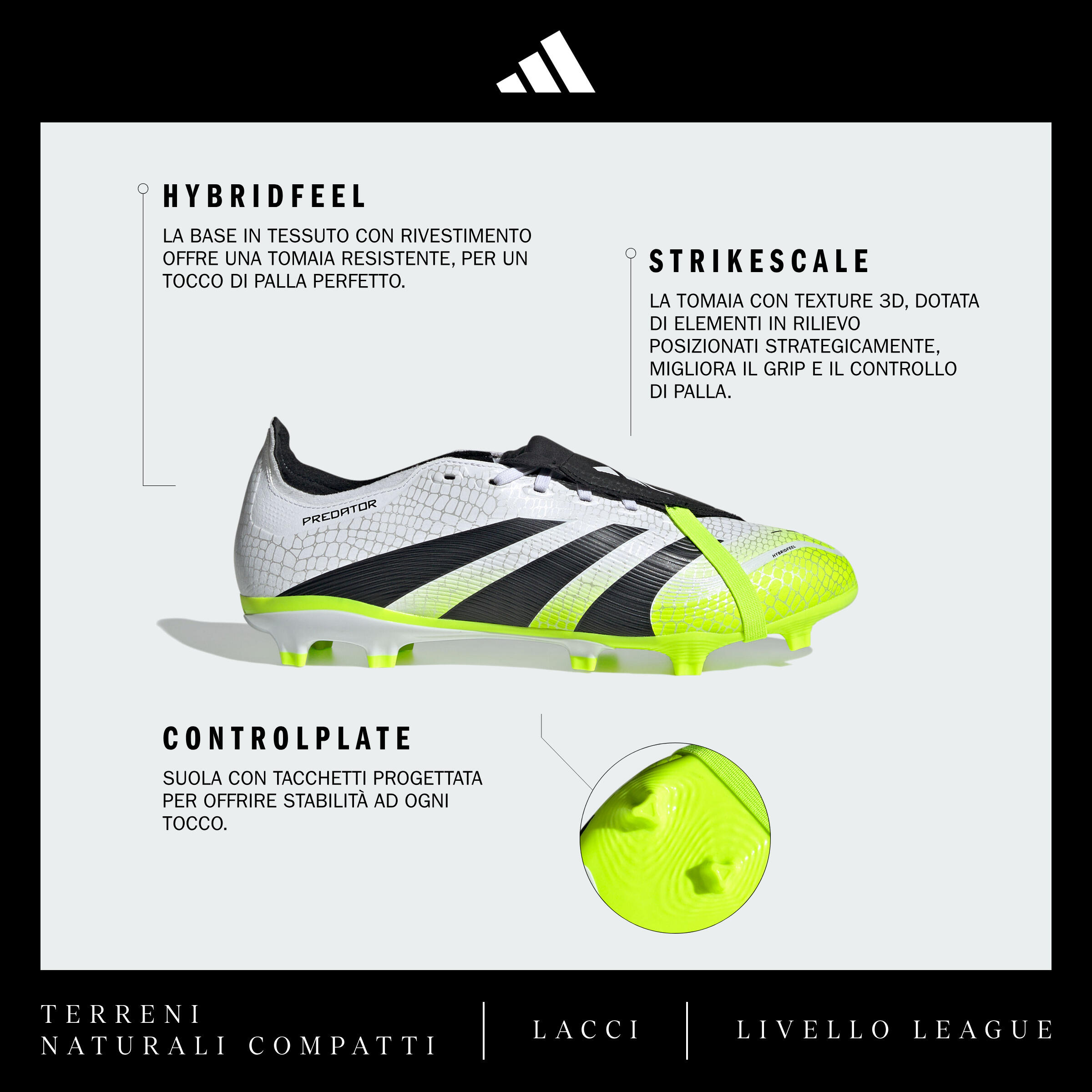 Scarpe calcio adulto PREDATOR LEAGUE FG/MG  bianche gialle 3/12