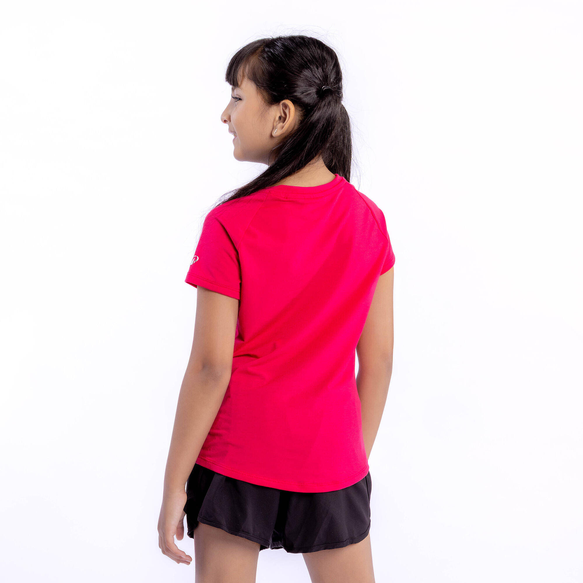Girls' Breathable Multisport T-Shirt - Hibiscus Pink -  3