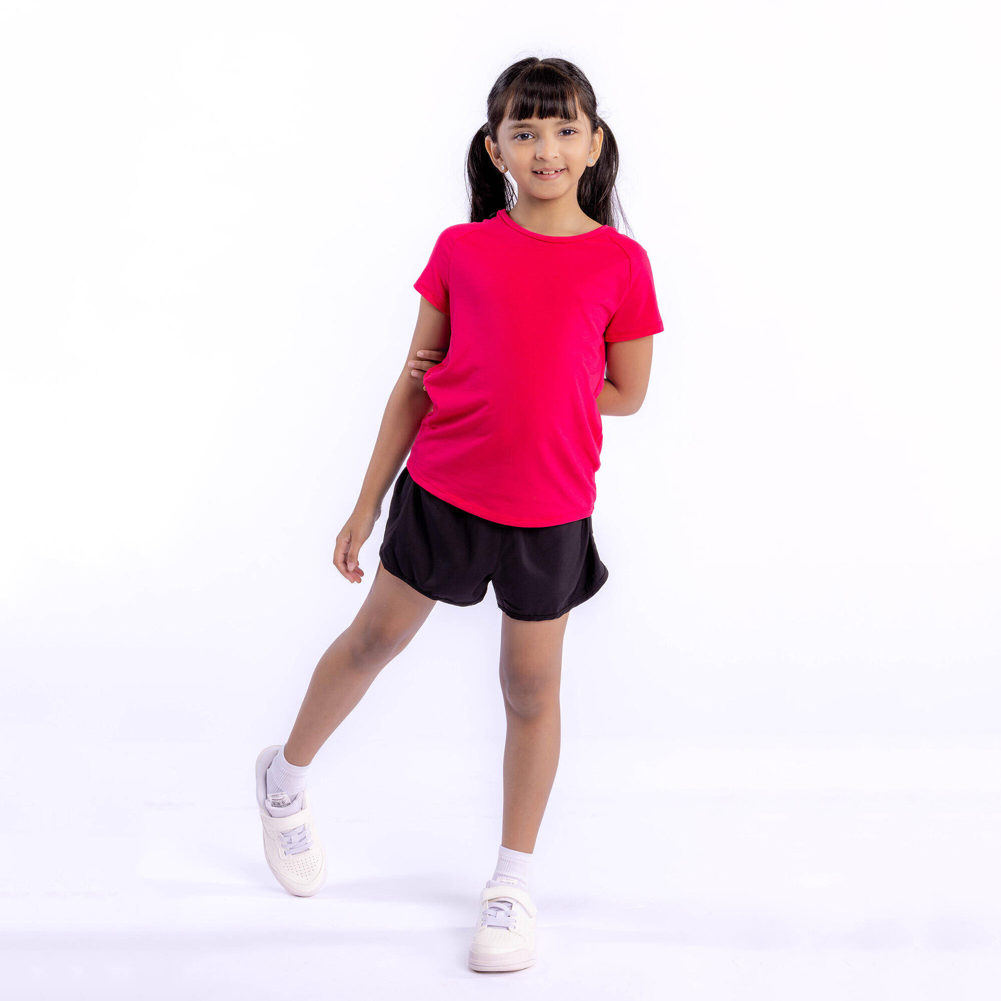 Girls' Breathable Multisport T-Shirt - Hibiscus Pink -  4