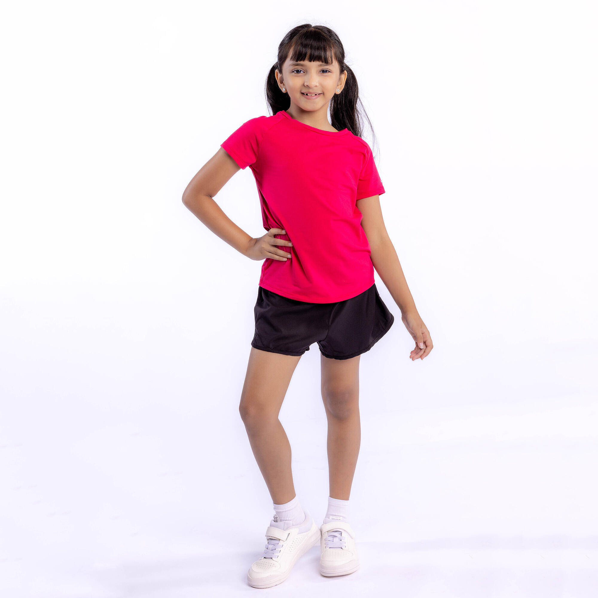 Girls' Breathable Multisport T-Shirt - Hibiscus Pink -  2