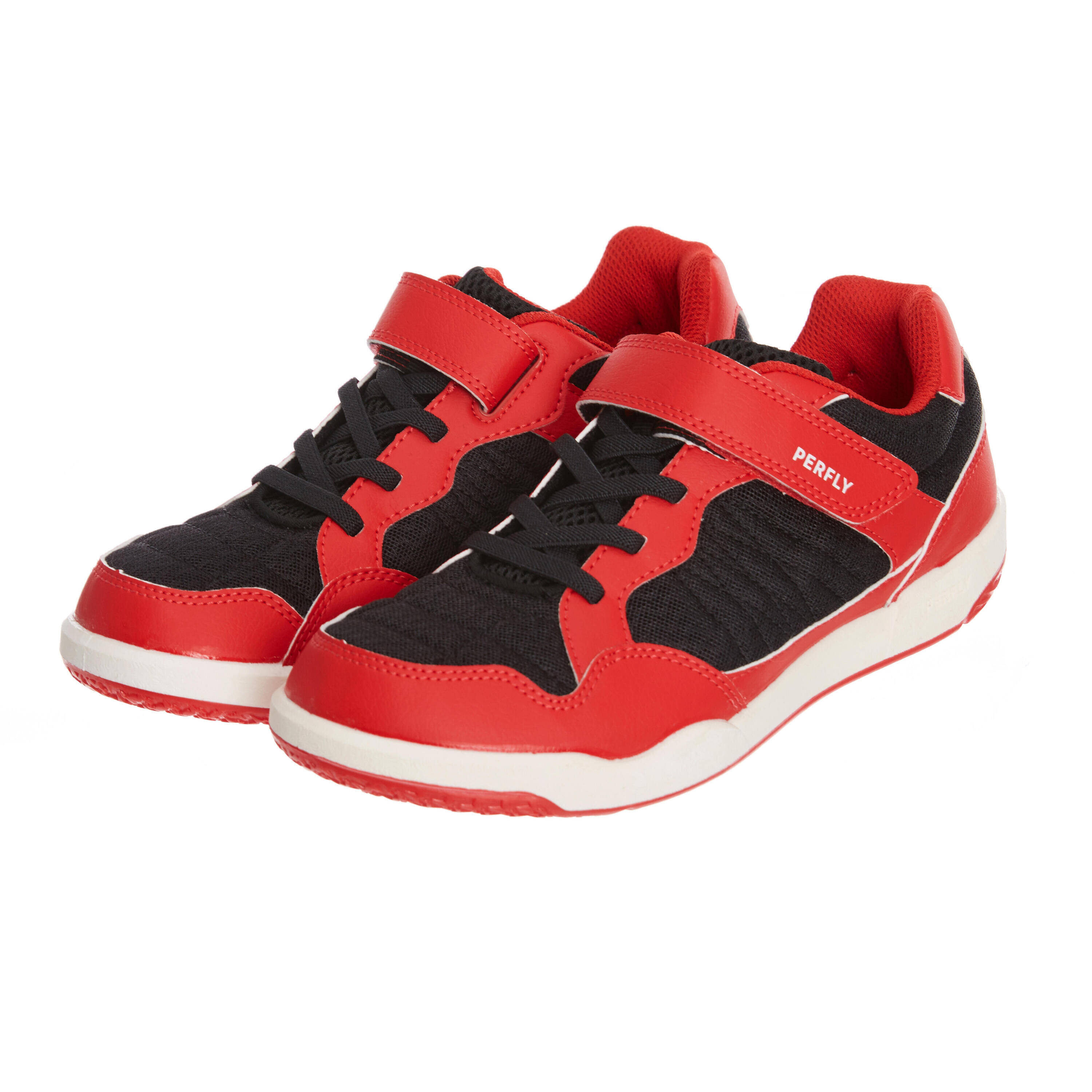 Junior  Badminton Shoes BS 190 Red Navy -  1