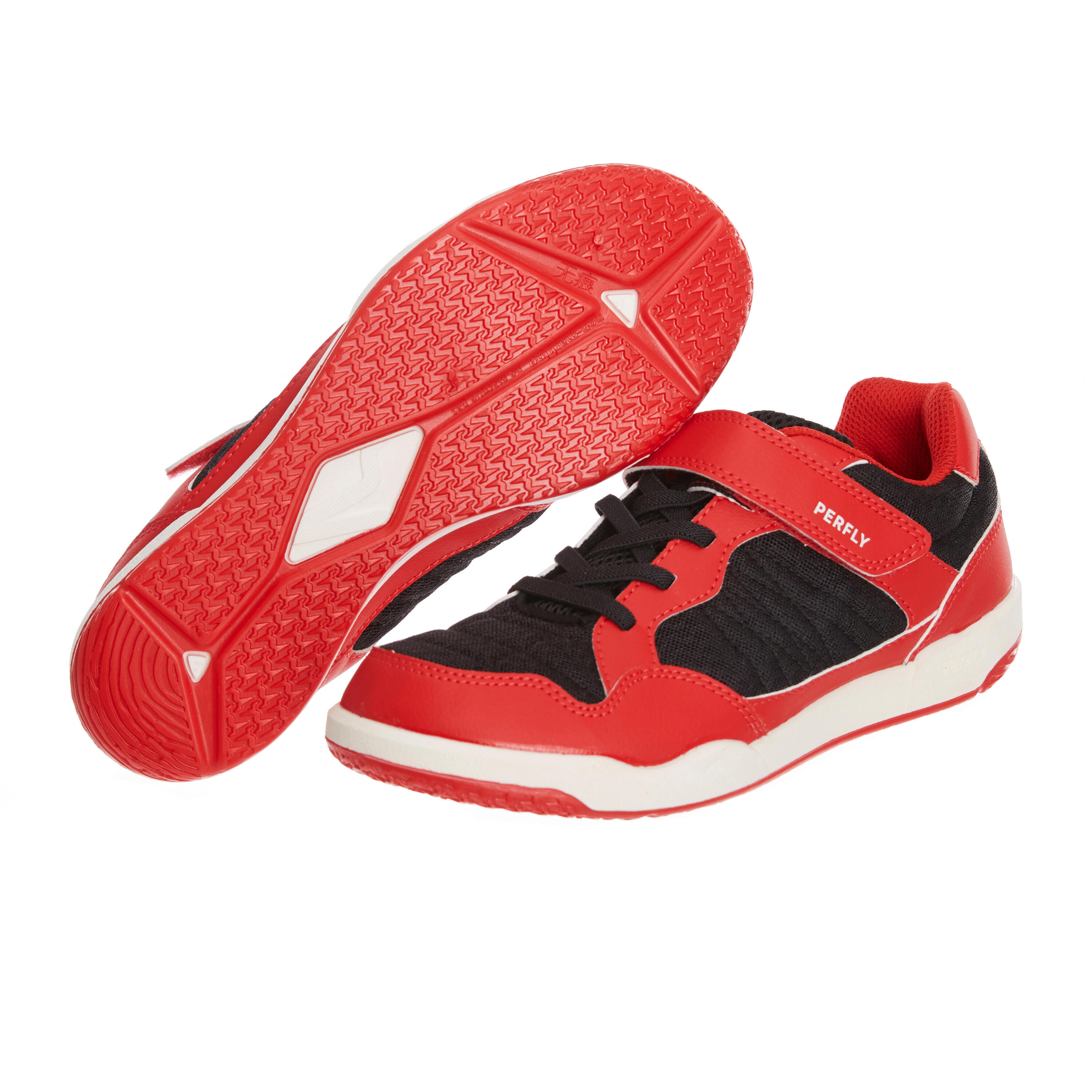 kuikma Junior Badminton Shoes BS 190 Red Navy-picture-11