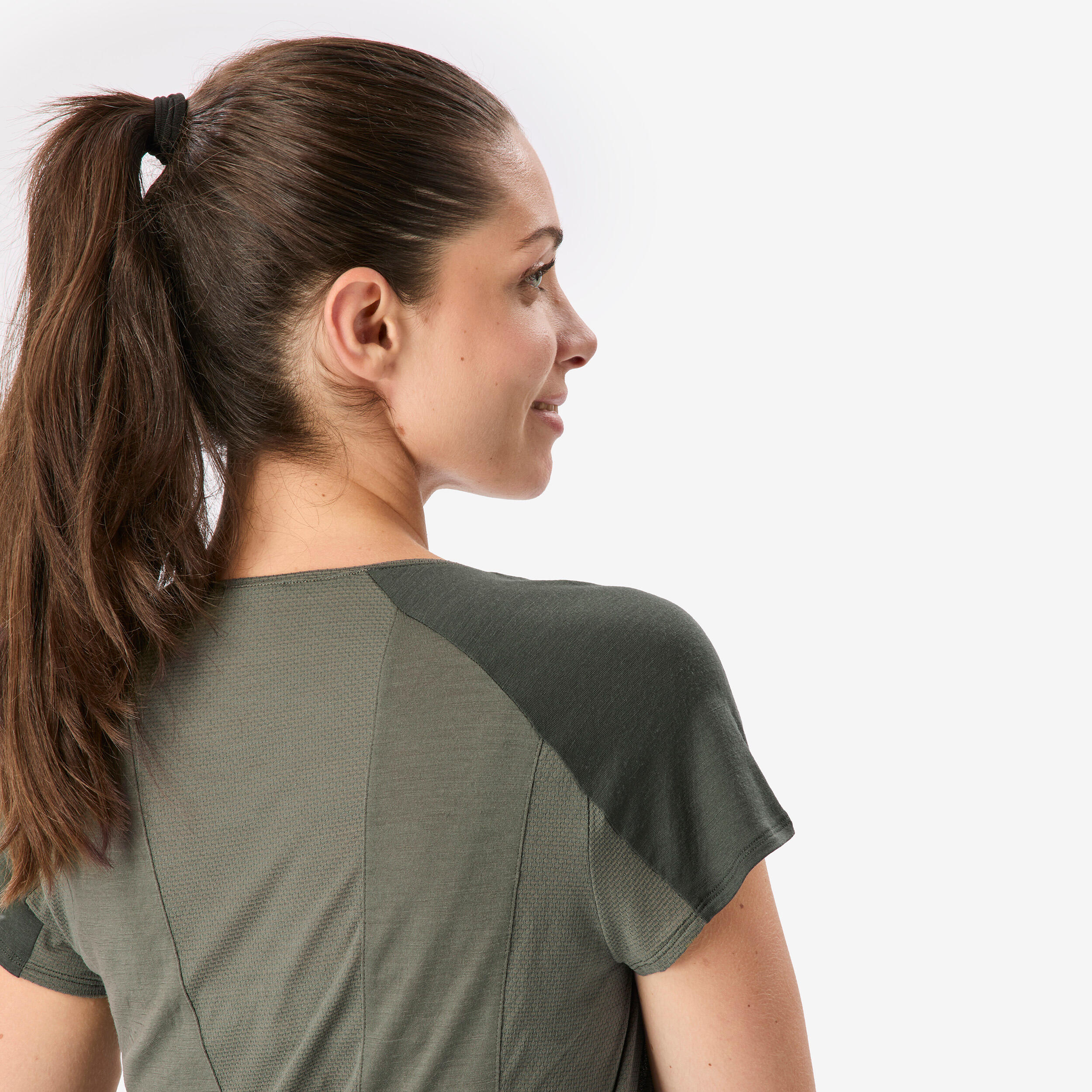 T-shirt en laine mérinos femme, Merino Resist 5/8