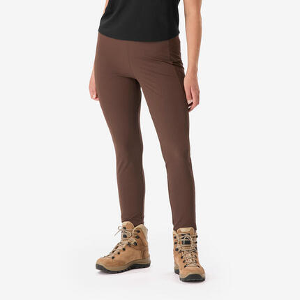 Legging de trekking résistant femme, MT500 marron