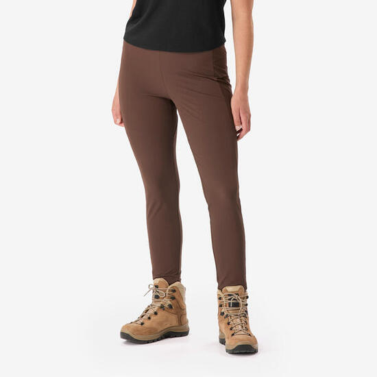 Legging de trekking résistant femme, MT500 marron