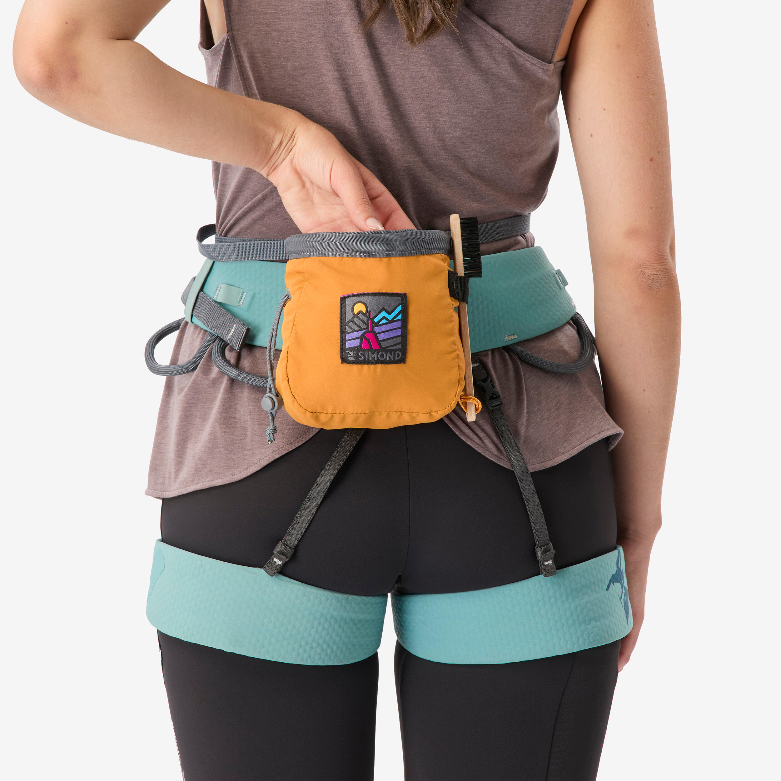 Climbing Chalk Bag - Vertika Size L Orange - SIMOND