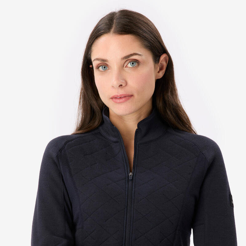 Bluză cu lână merinos Merino Resist Bleumarin Damă 