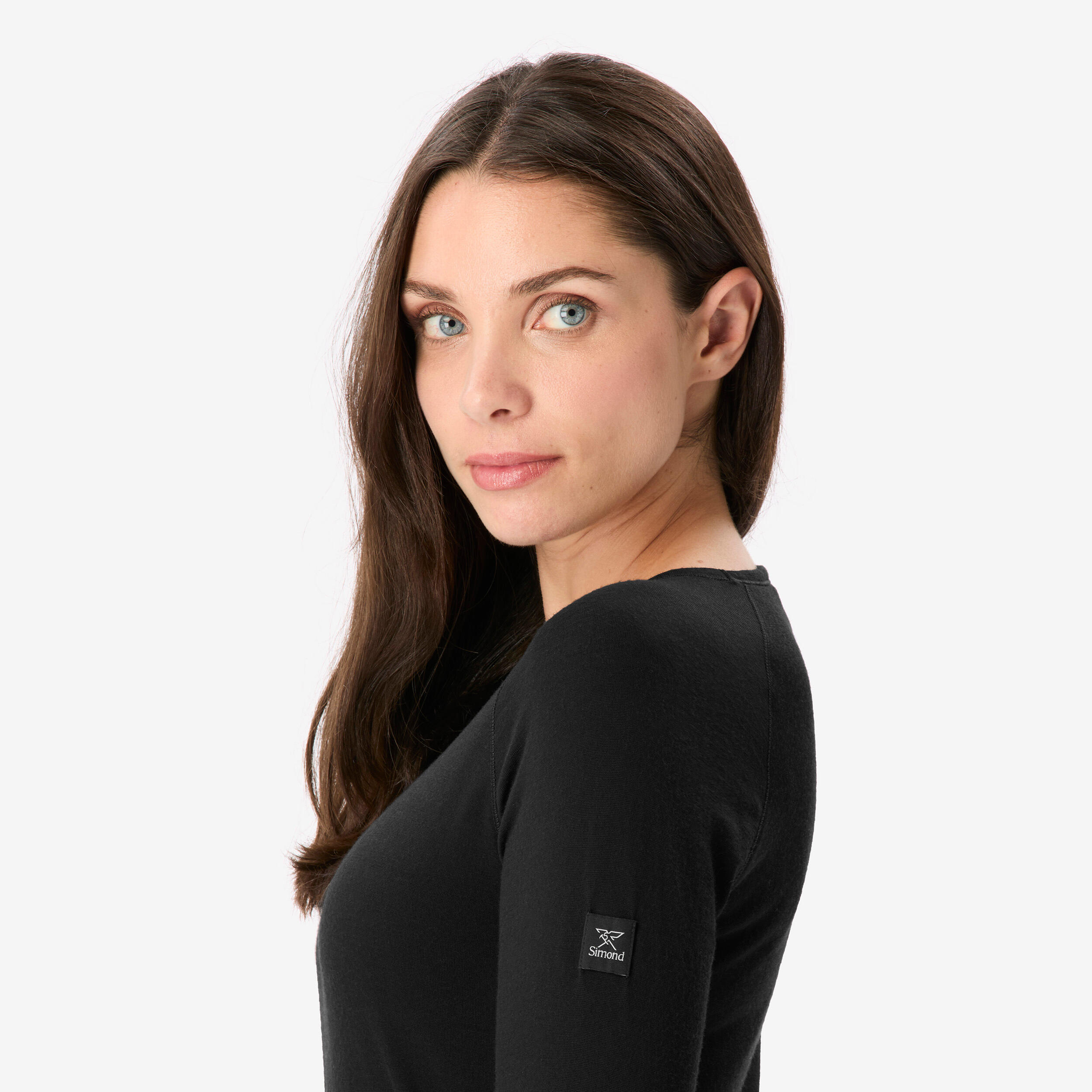 Chandail à manches longues en laine mérinos femme 3/8